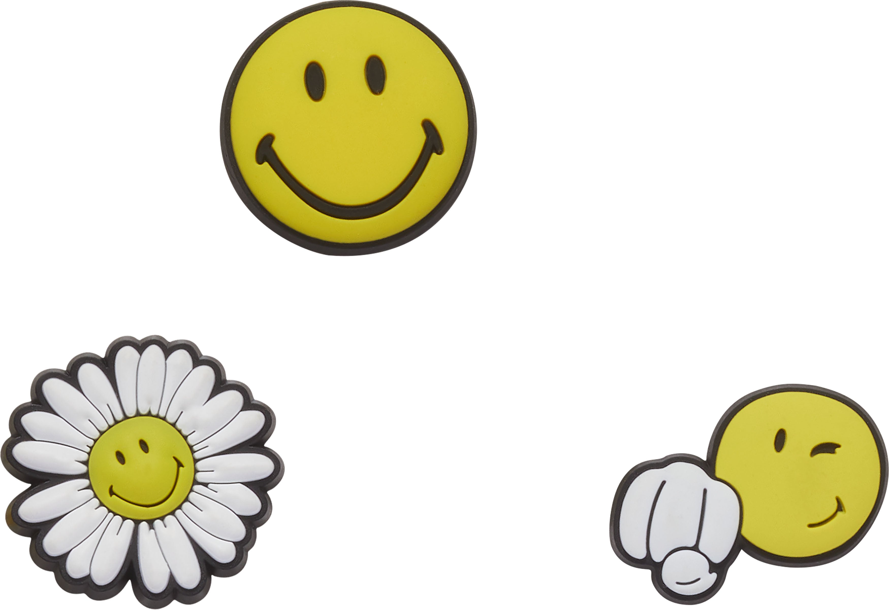 Odznáčky Jibbitz - Smiley Cheer Up - 3 ks
