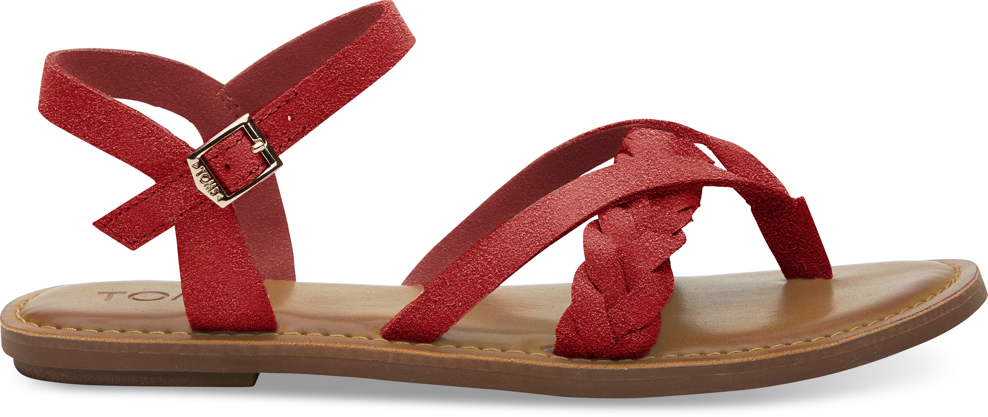 Dámské červené sandálky TOMS Suede Lexie