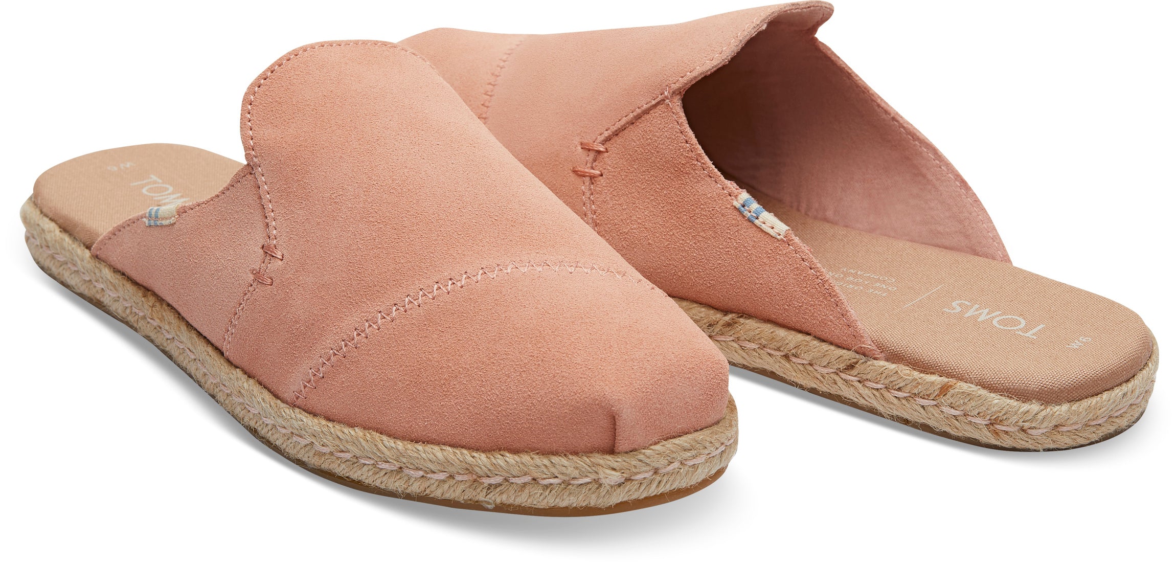 Dámské růžové pantofle TOMS Coral Pink Suede Nova Espadrile