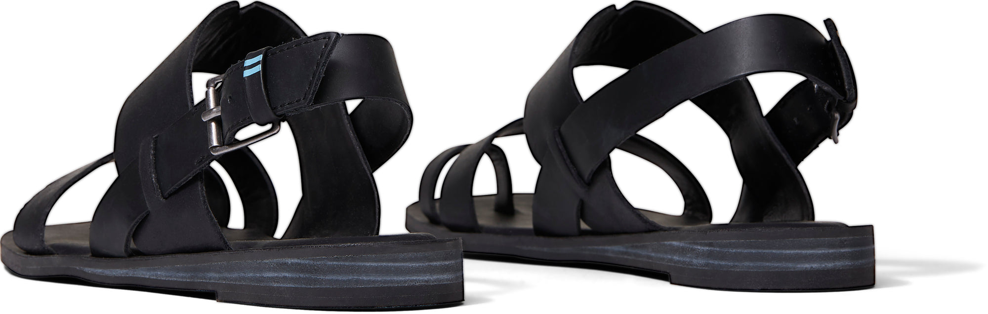 Dámské černé kožené sandály TOMS Freya