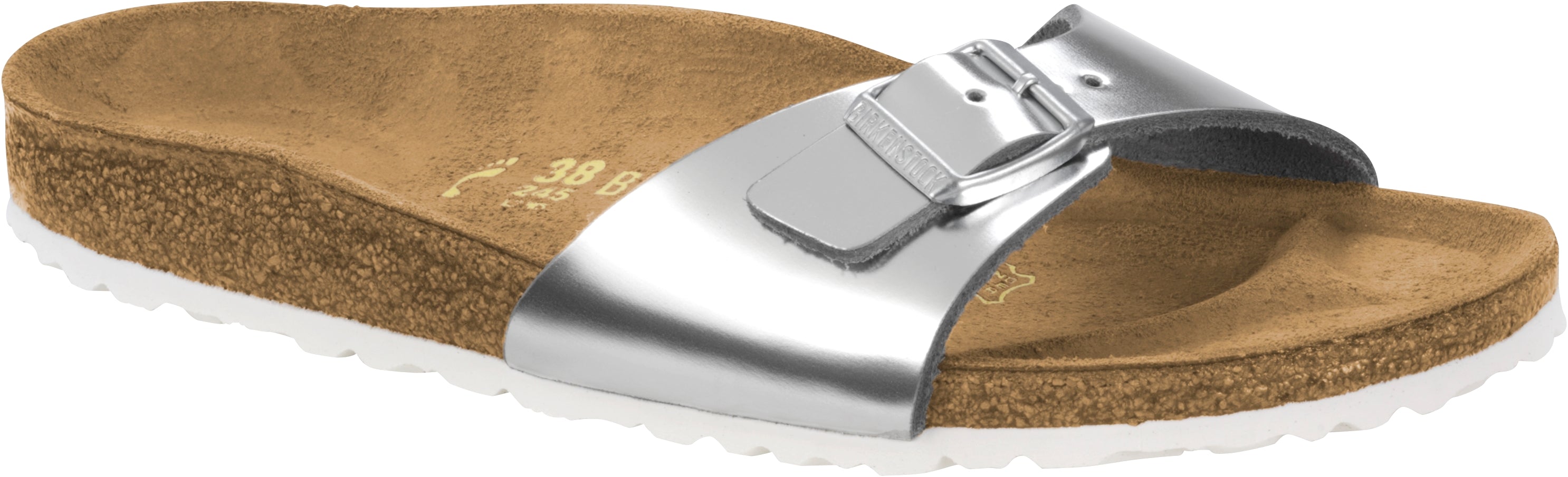 Stříbrné pantofle Birkenstock Madrid Leather