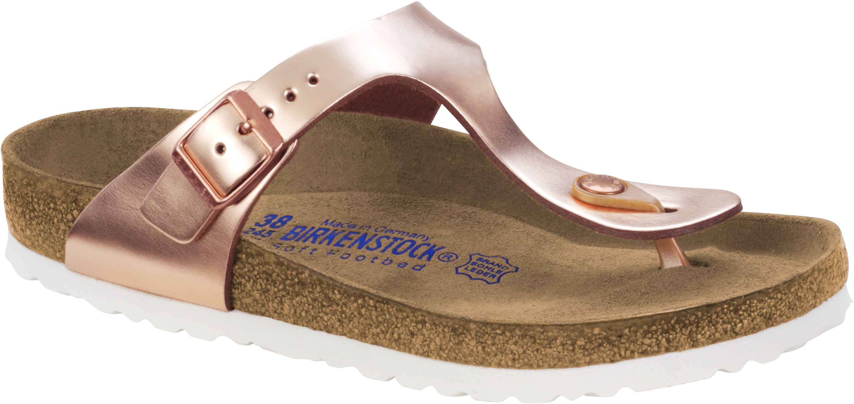 Měděné žabky Birkenstock Gizeh Metallic Leather