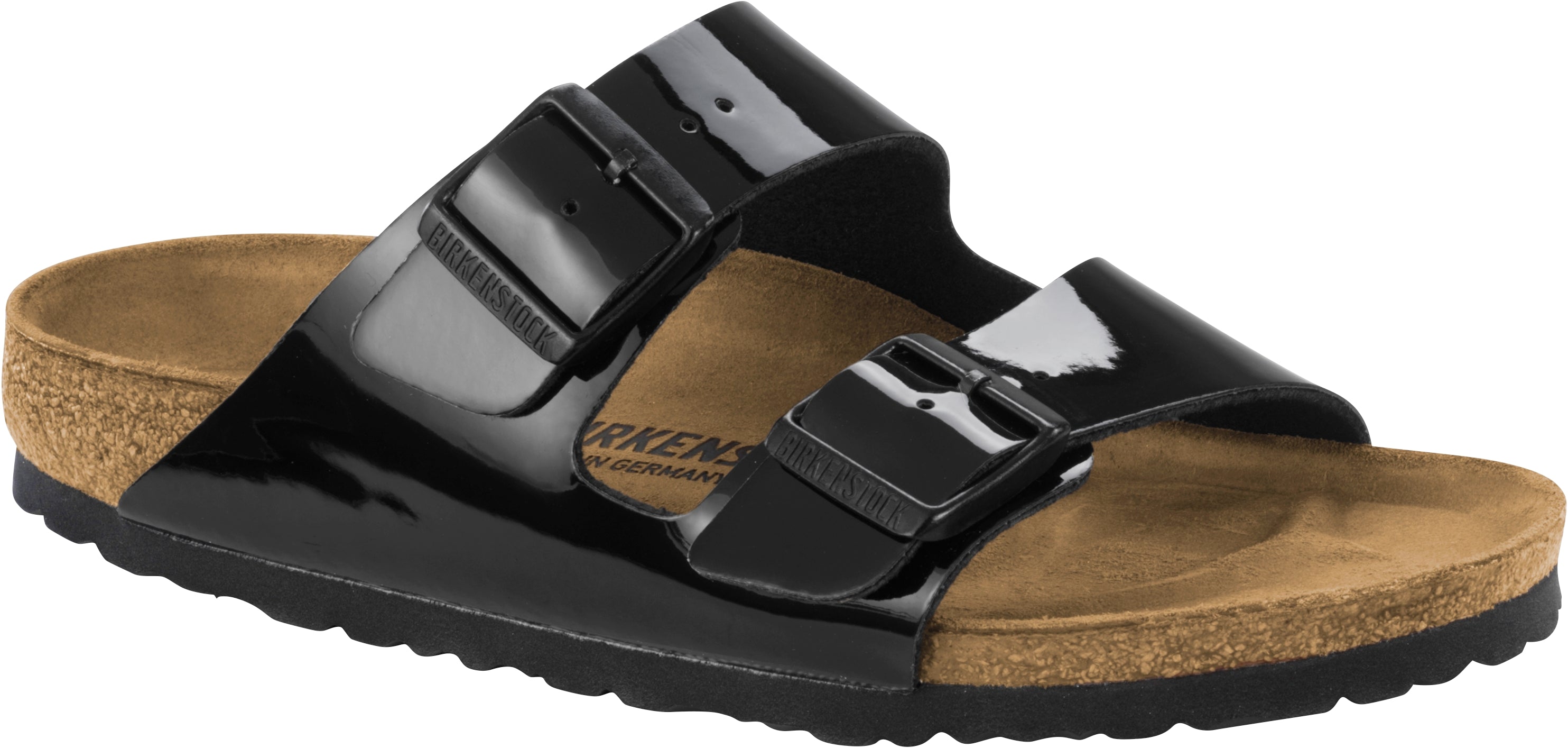 Černé pantofle Birkenstock Arizona Birko-Flor Patent