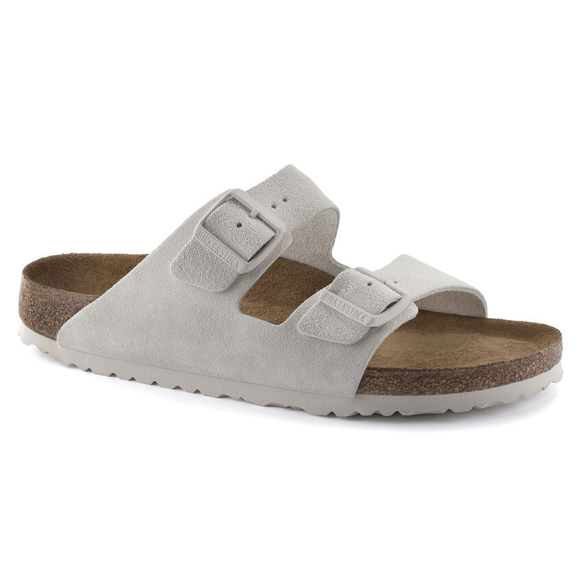 Bílé pantofle Birkenstock Arizona SFB Suede Leather