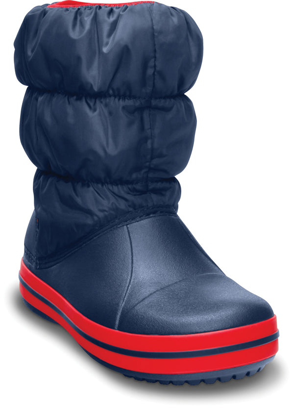 Winter Puff Boot Kids Navy/Red
