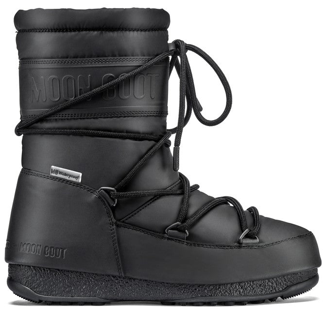 Dámské černé sněhule Moon Boot Mid Rubber WP