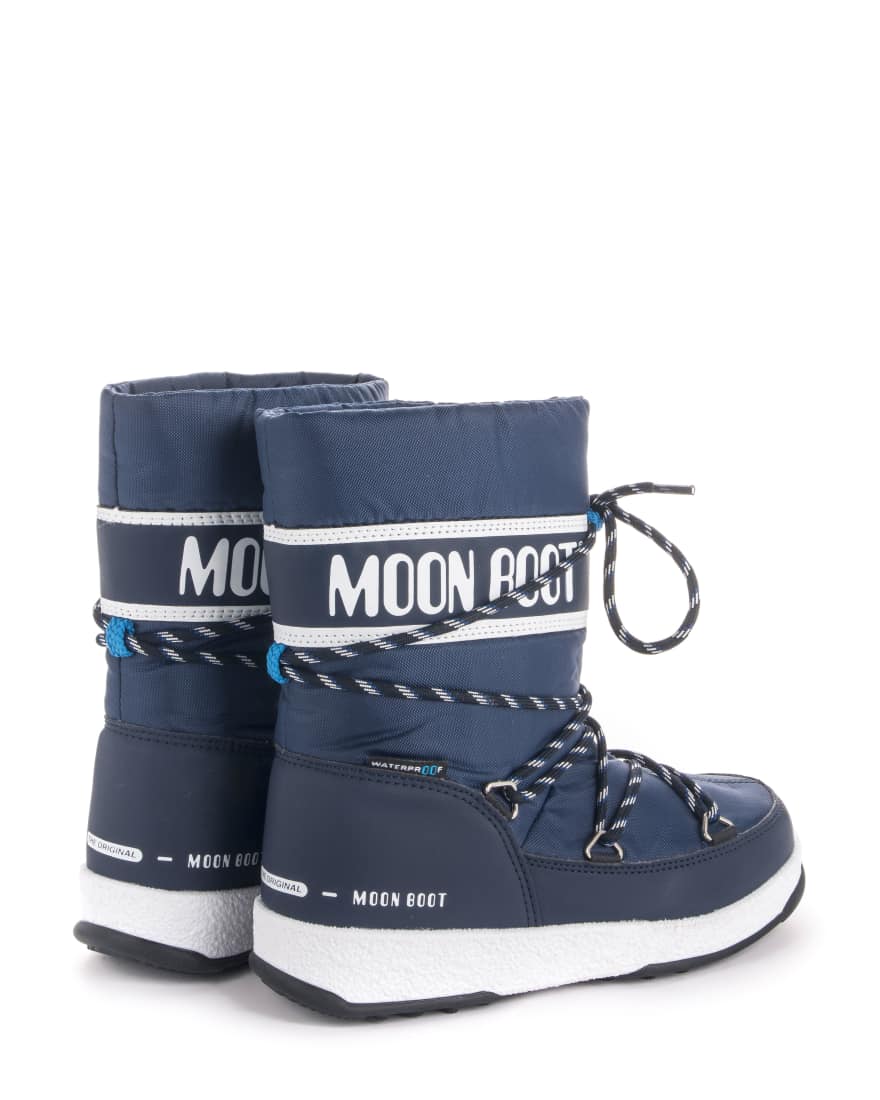 Dětské modré sněhule Moon Boot JR Boy Sport WP