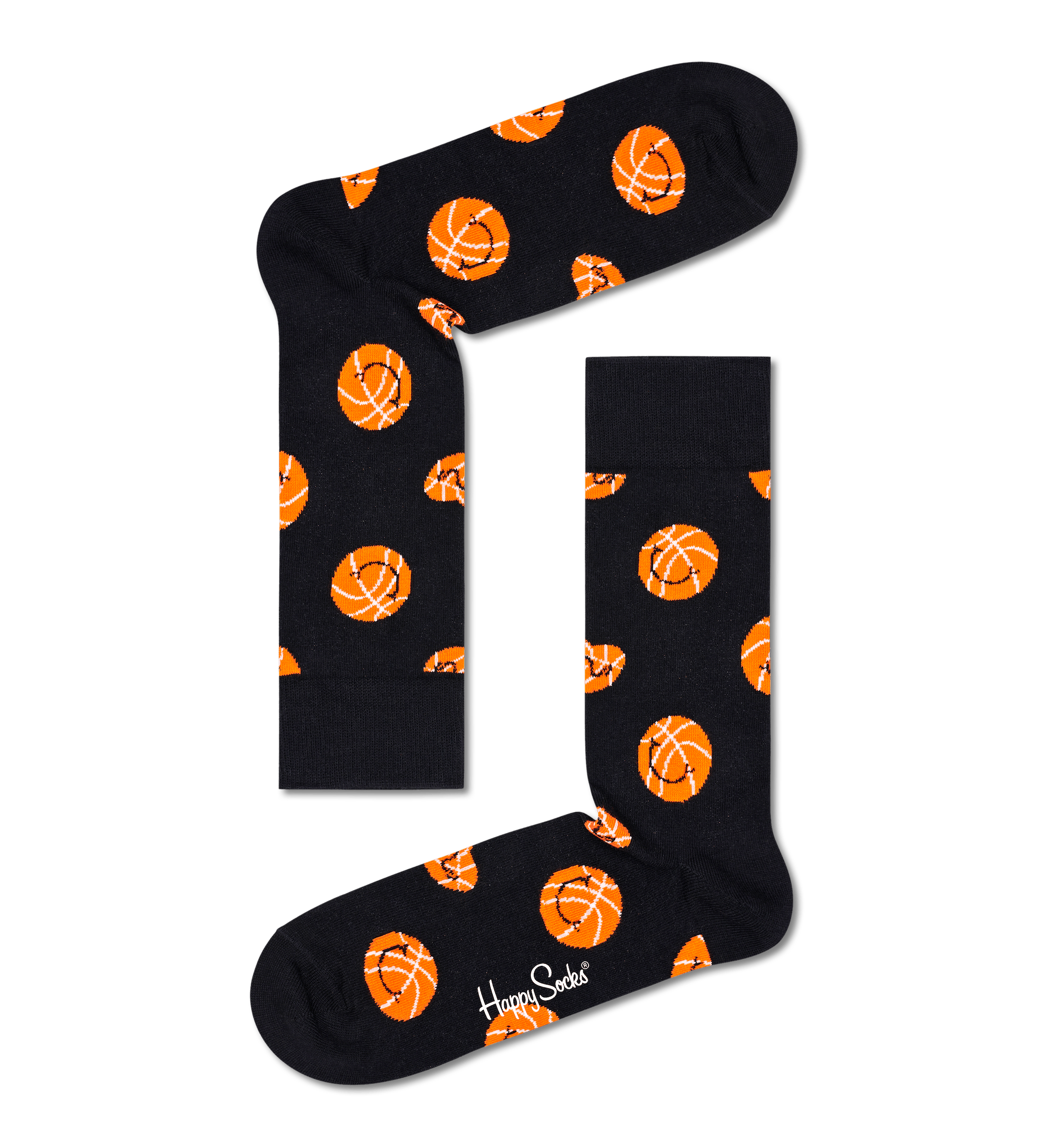 Černé ponožky Happy Socks s míči, vzor Balls