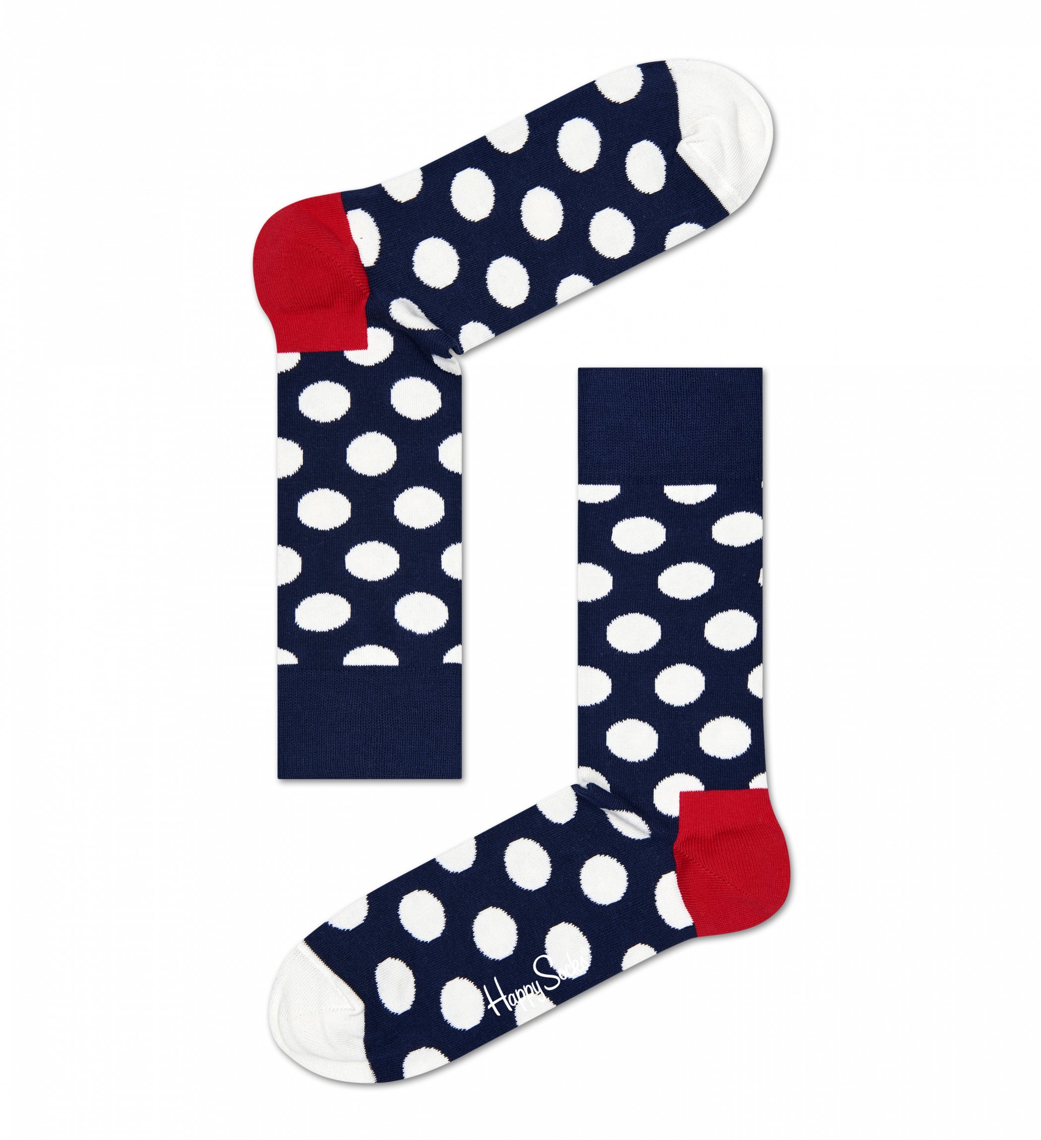 Modré ponožky Happy Socks s puntíky, vzor Big Dot