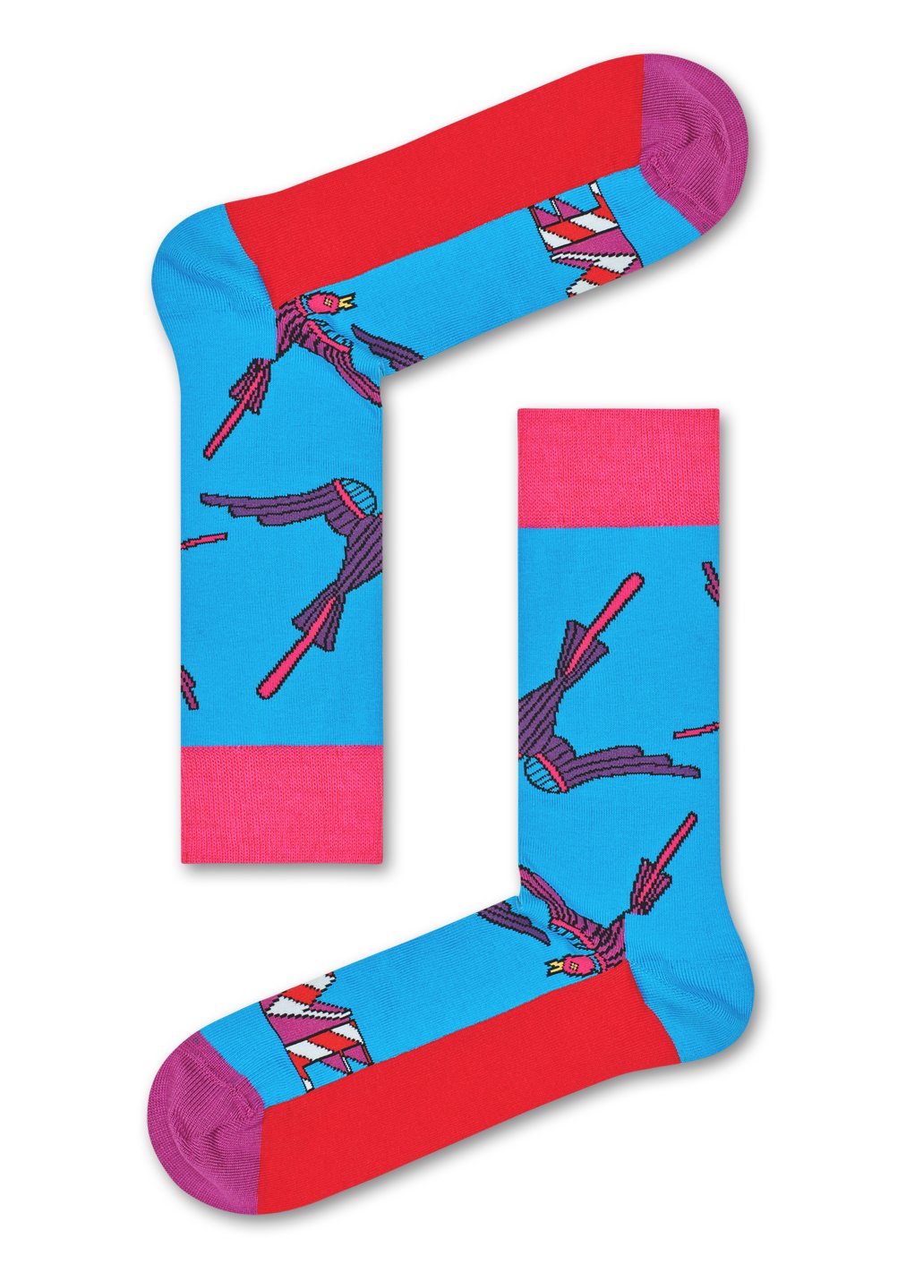 Modré ponožky Happy Socks s vlaštovkou lásky x The Beatles