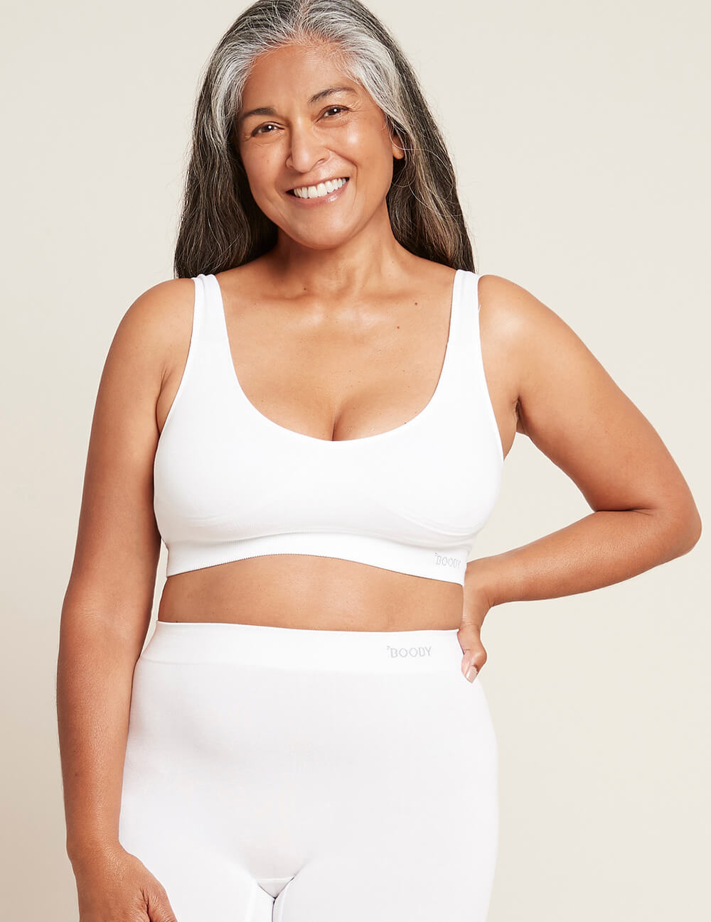 Bílá podprsenka Boody Padded Shaper Bra