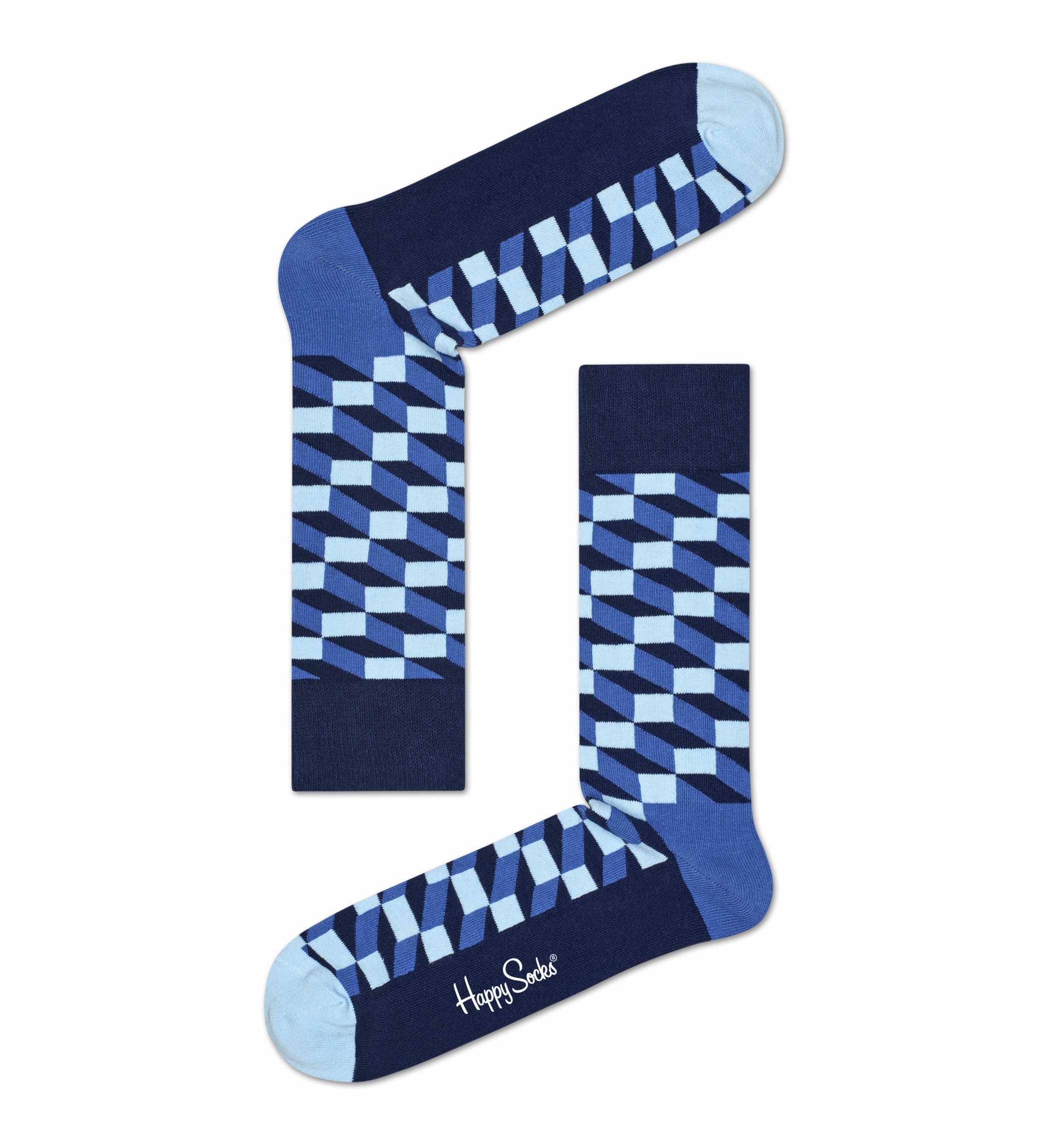 Modré ponožky Happy Socks se vzorem Filled Optic