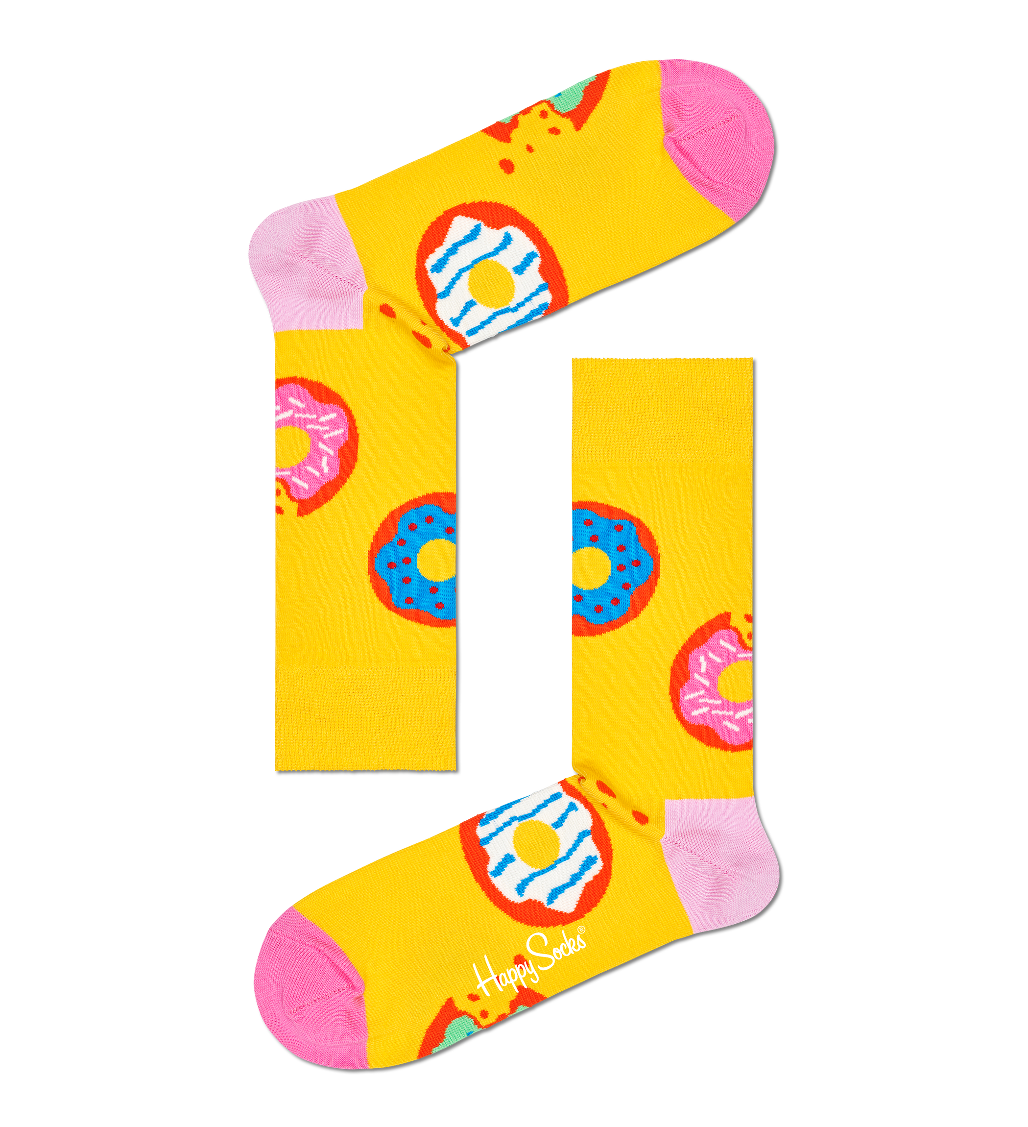 Žluté ponožky Happy Socks, vzor Jumbo Donut