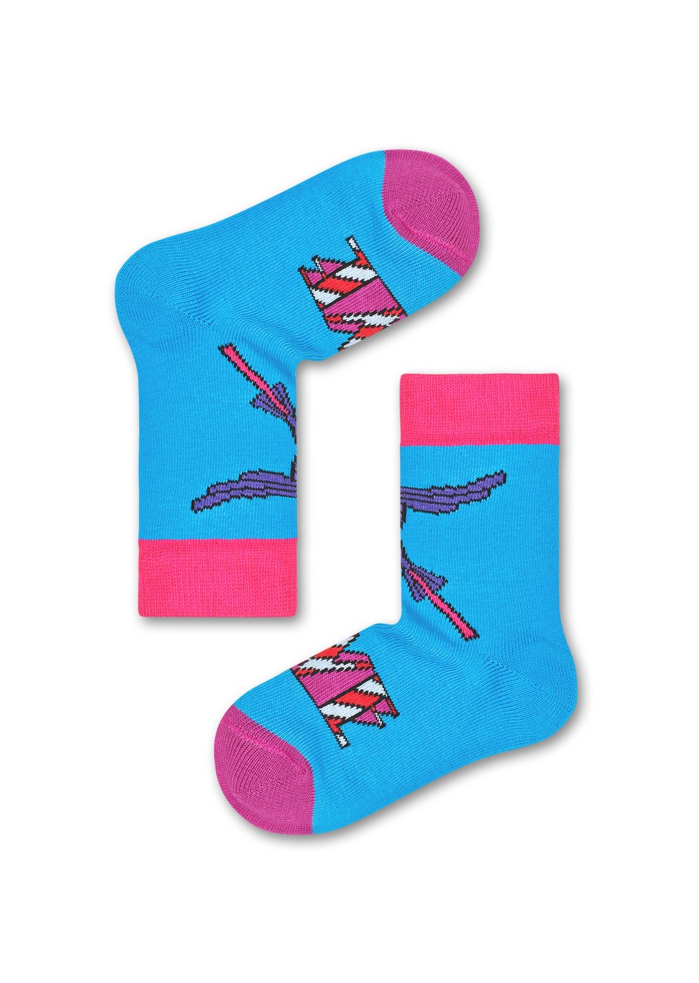 Dětské modré ponožky Happy Socks s vlaštovkou lásky x The Beatles
