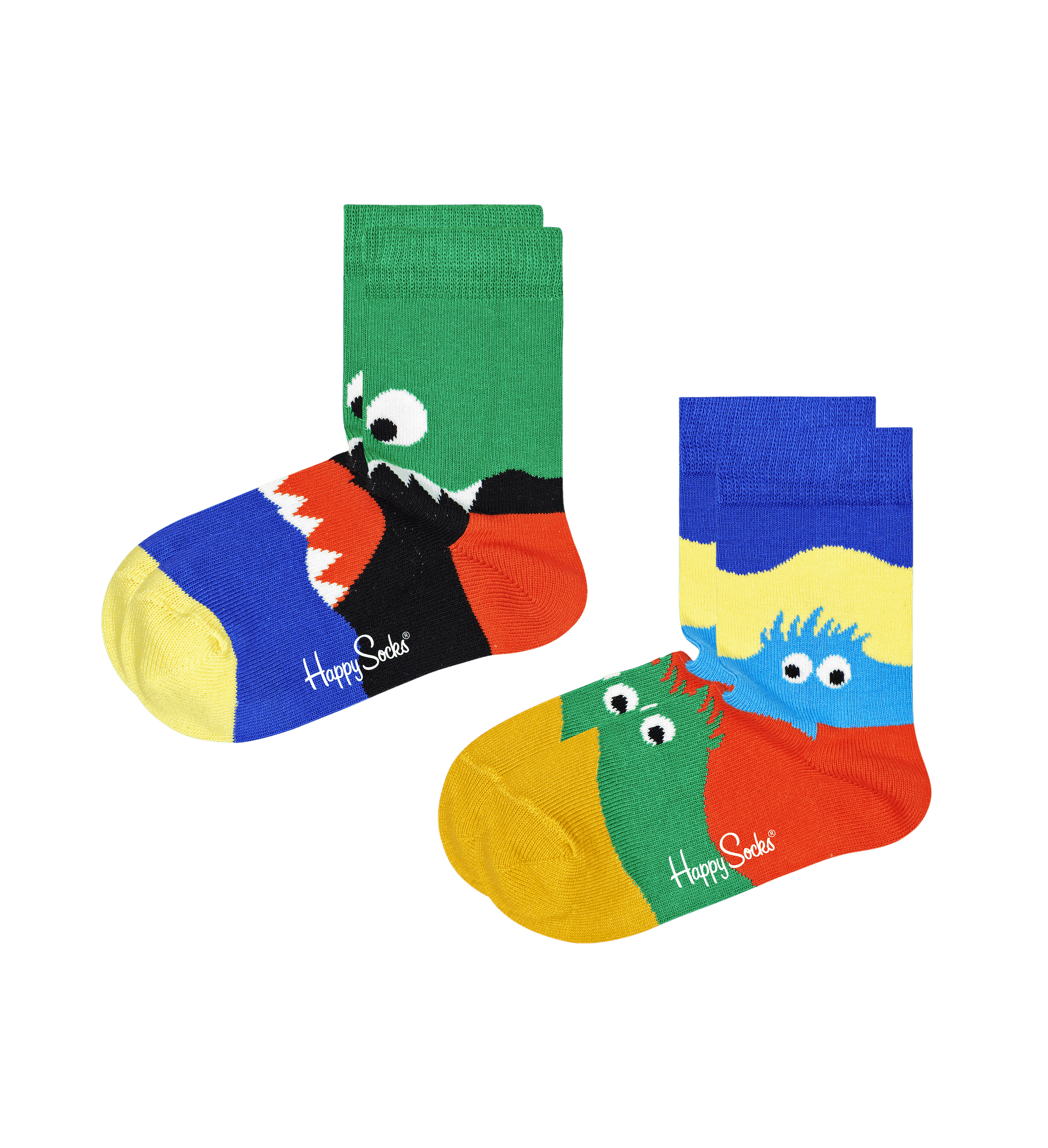 Dětské ponožky Happy Socks s příšerkami, vzor Monsters - 2 páry