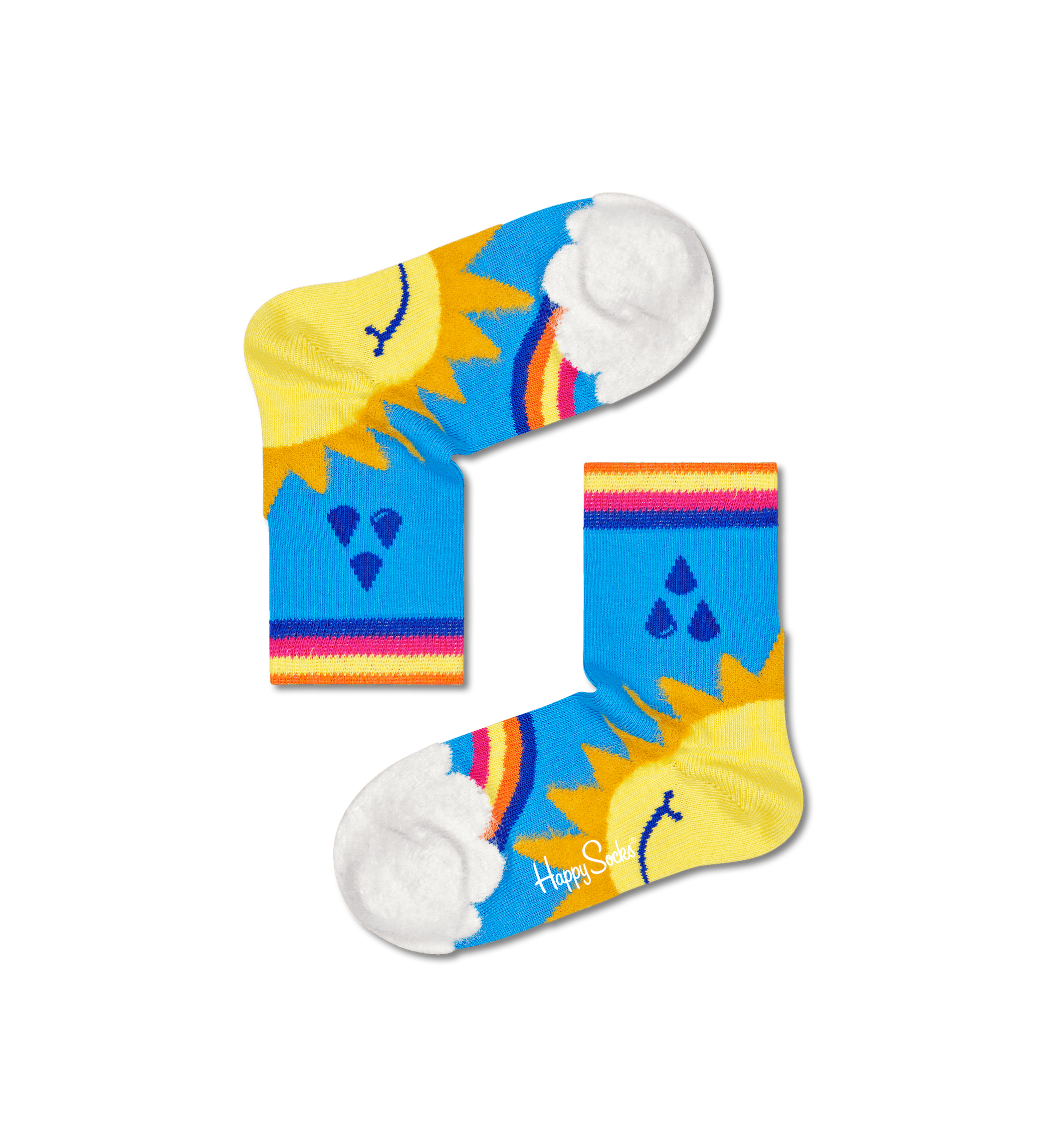 Dětské modré ponožky Happy Socks, vzor Over The Rainbow