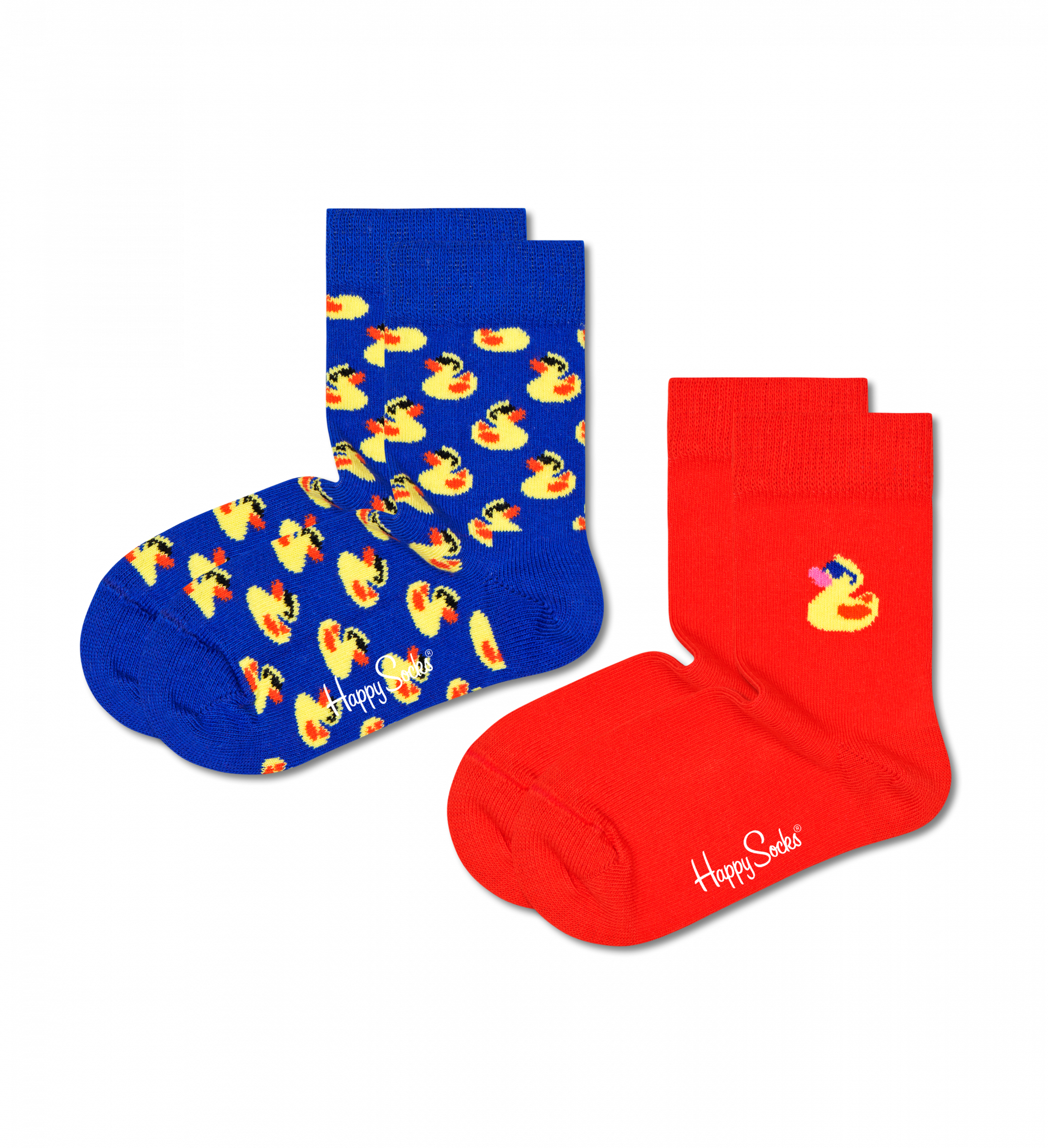 Dětské ponožky Happy Socks s kačenkami, vzor Rubberduck - 2 páry