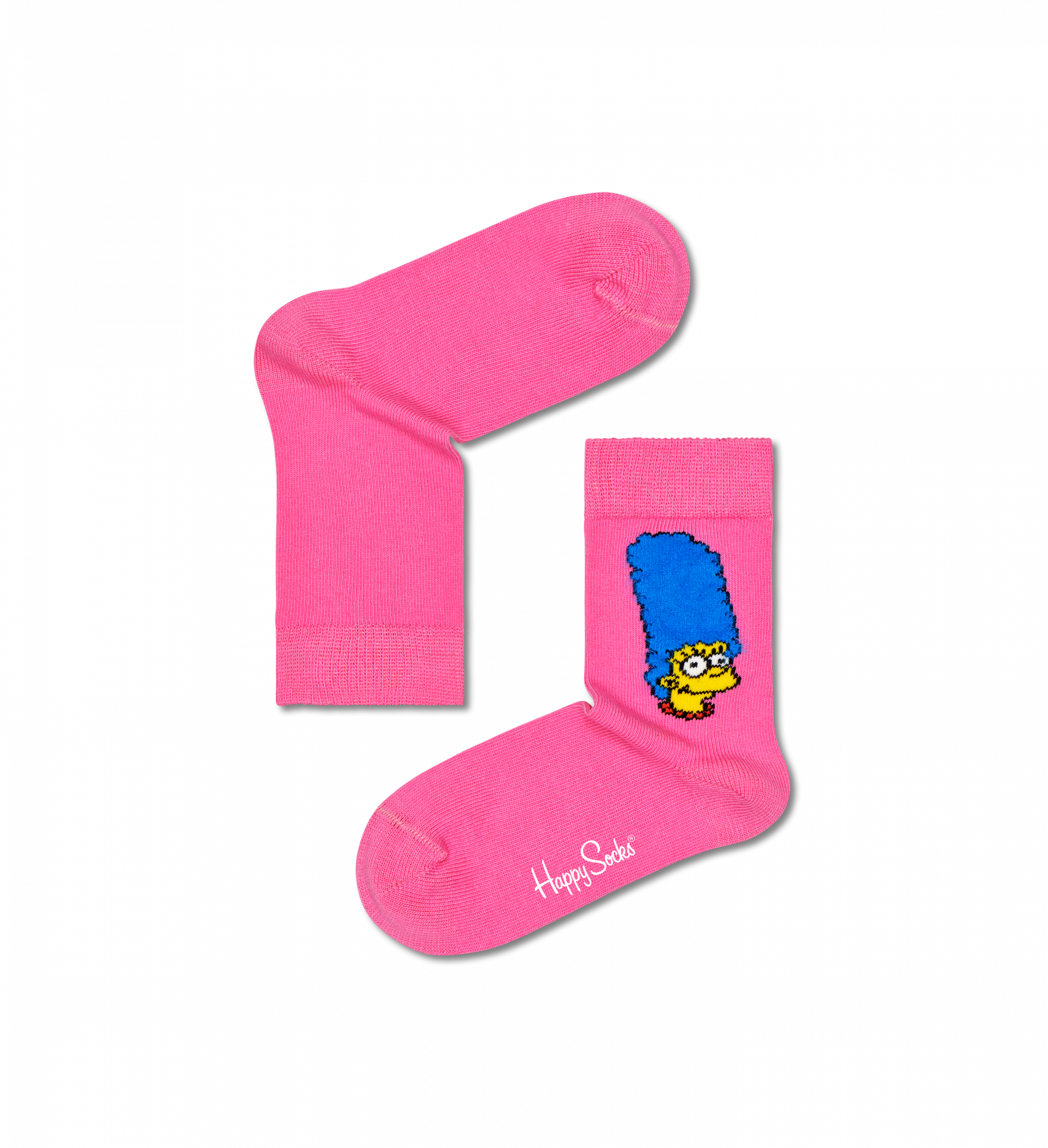Dětské růžové ponožky Happy Socks x The Simpsons, vzor Marge