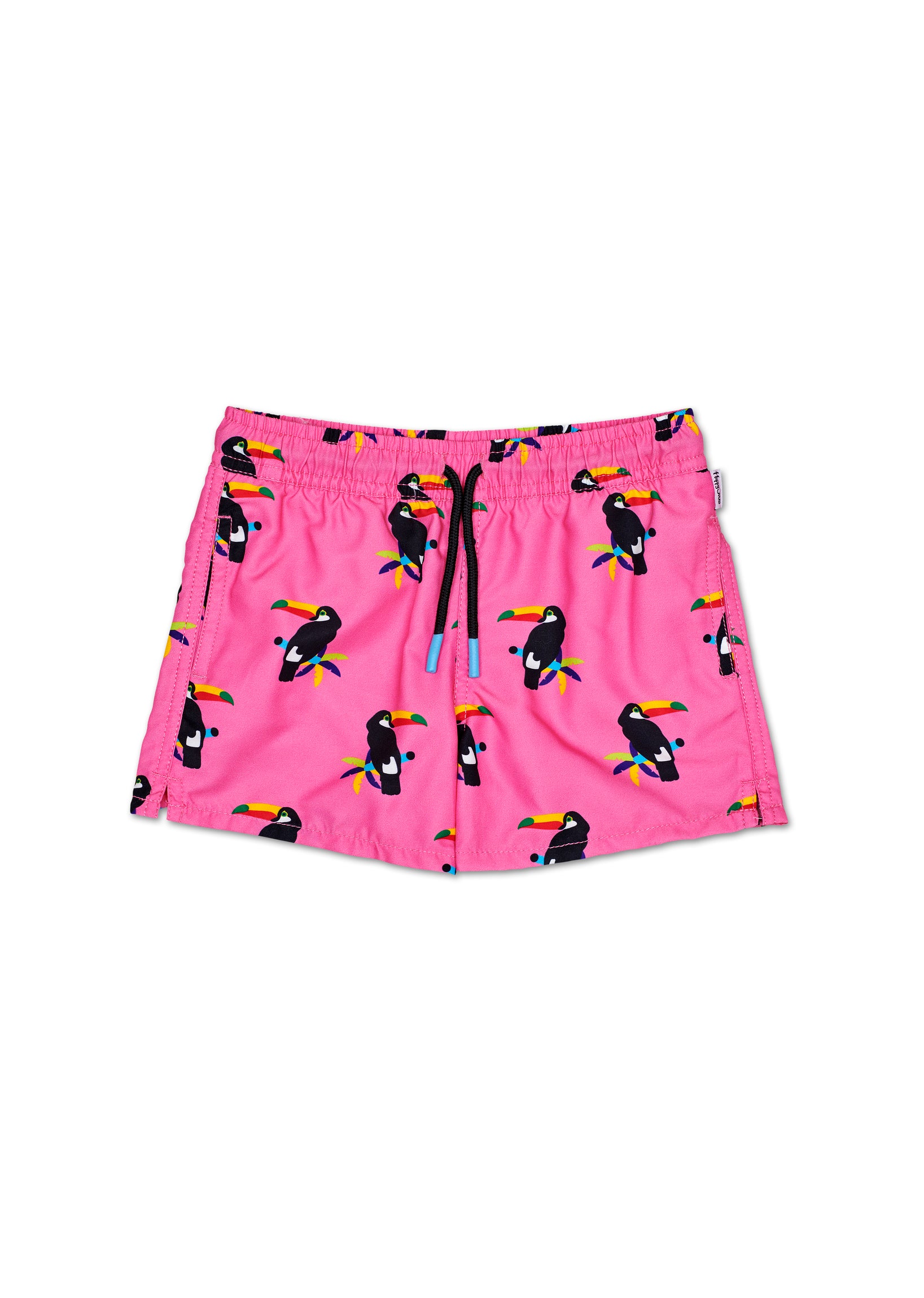 Dětské růžové plavky Happy Socks s tukanem, vzor Toucan