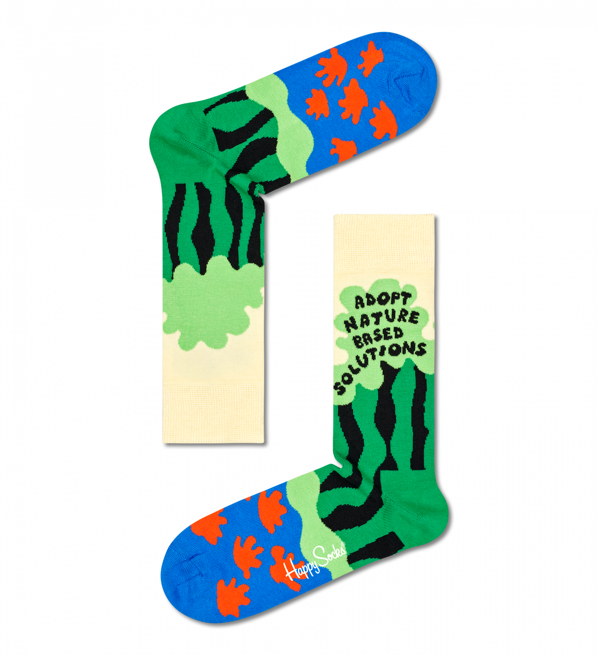 Barevné ponožky Happy Socks x WWF, vzor Nature Based Solutions