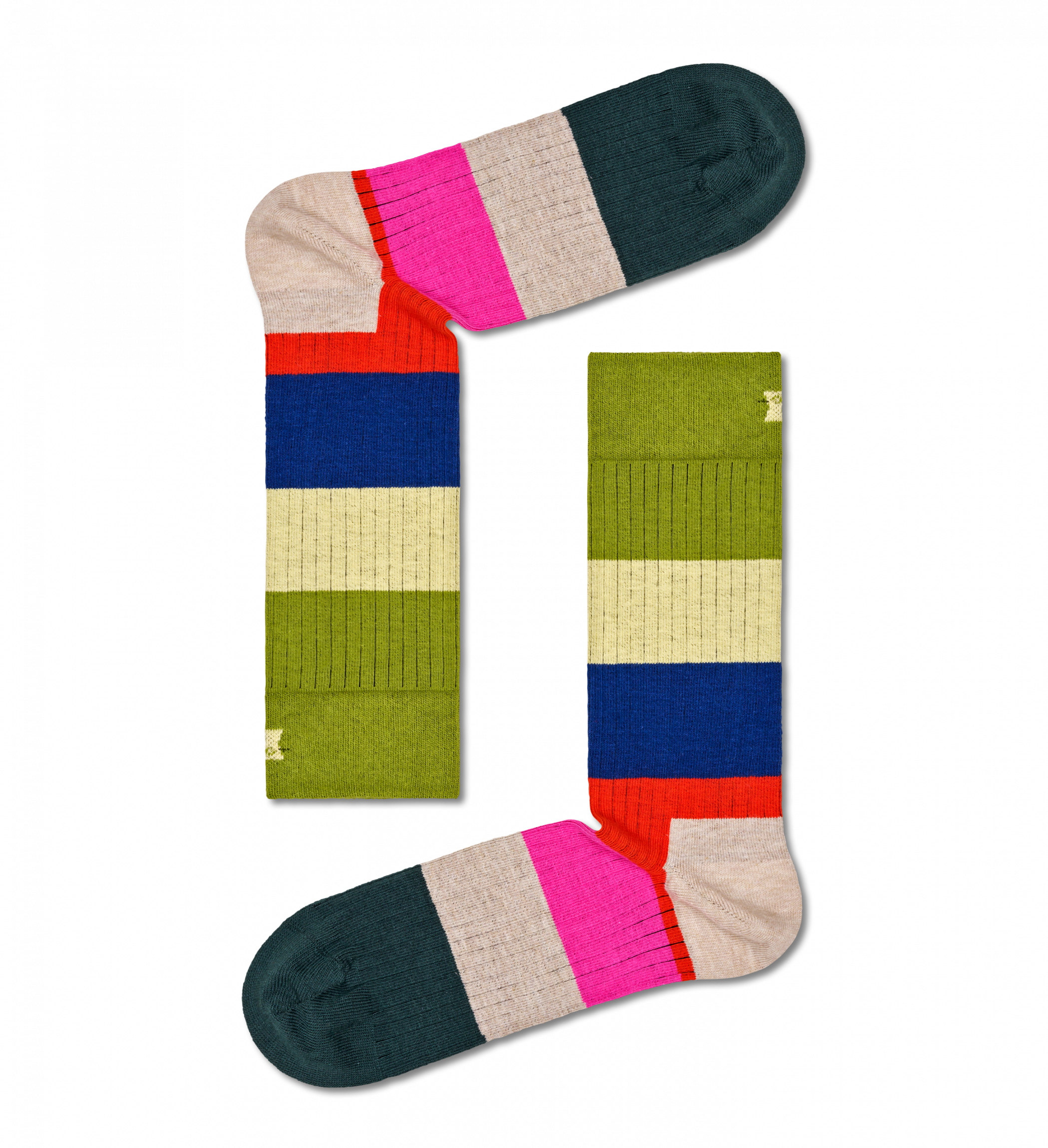 Barevné ponožky Happy Socks s pruhy, vzor Chunky Stripe