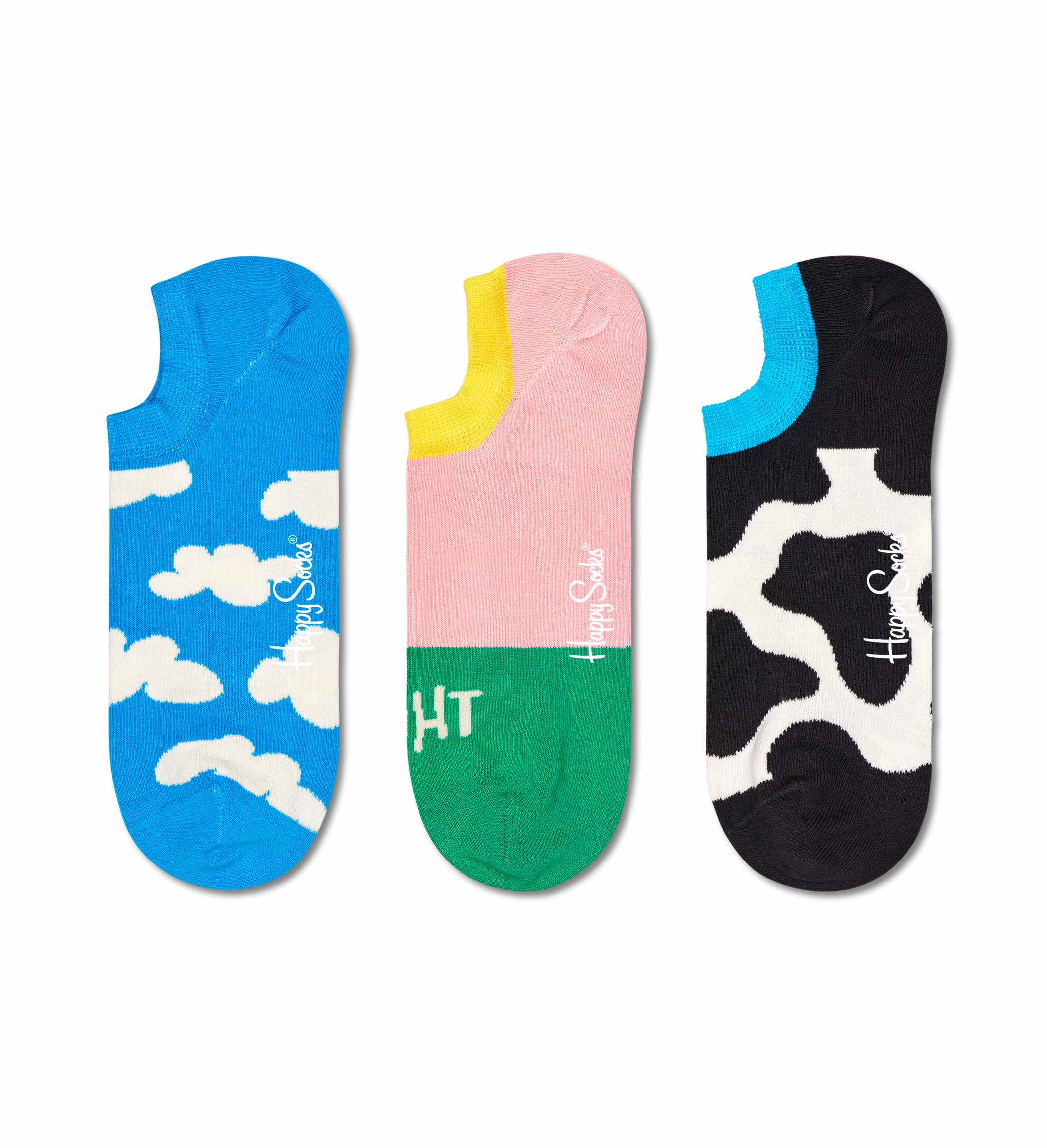 Nízké ponožky Happy Socks, vzor Summer Day – 3 páry