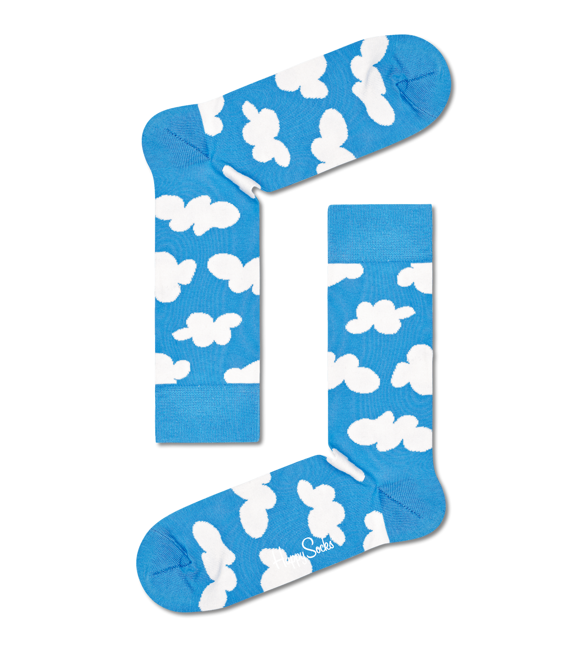 Modré ponožky Happy Socks s mraky, vzor Cloudy