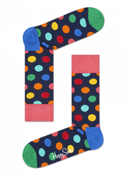 Dárkový box ponožek a kalhotek Happy Socks Combo Big Dot Blue - 2 páry