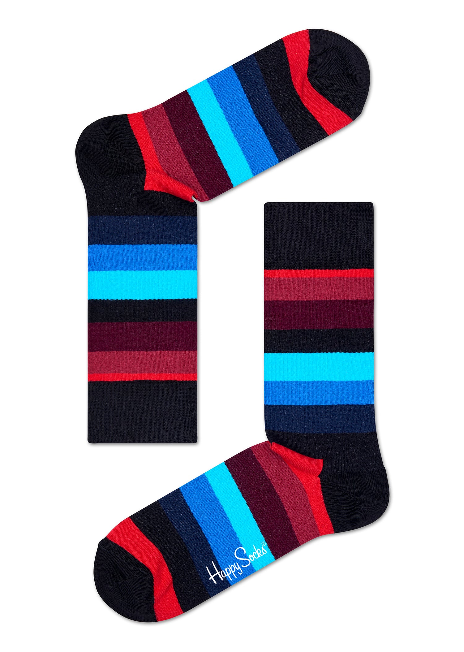 Barevné pruhované ponožky Happy Socks, vzor Stripe