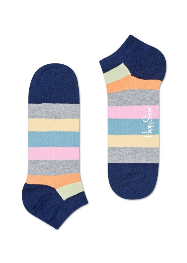 Nízké barevné ponožky Happy Socks s pruhy, vzor Stripe