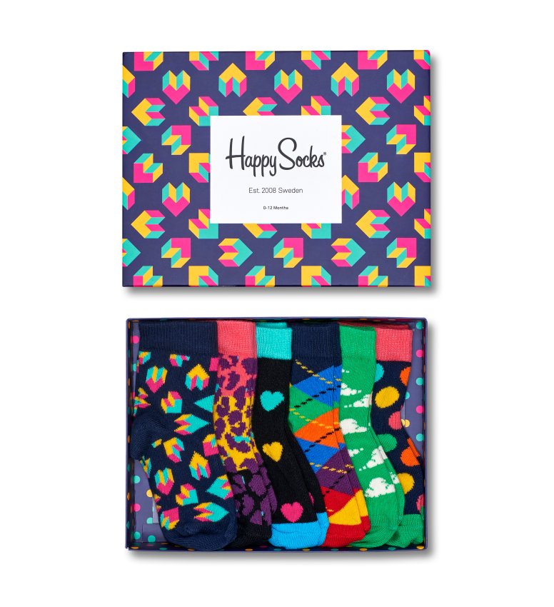 Dárkový box ponožek Happy Socks Steps - 6 párů