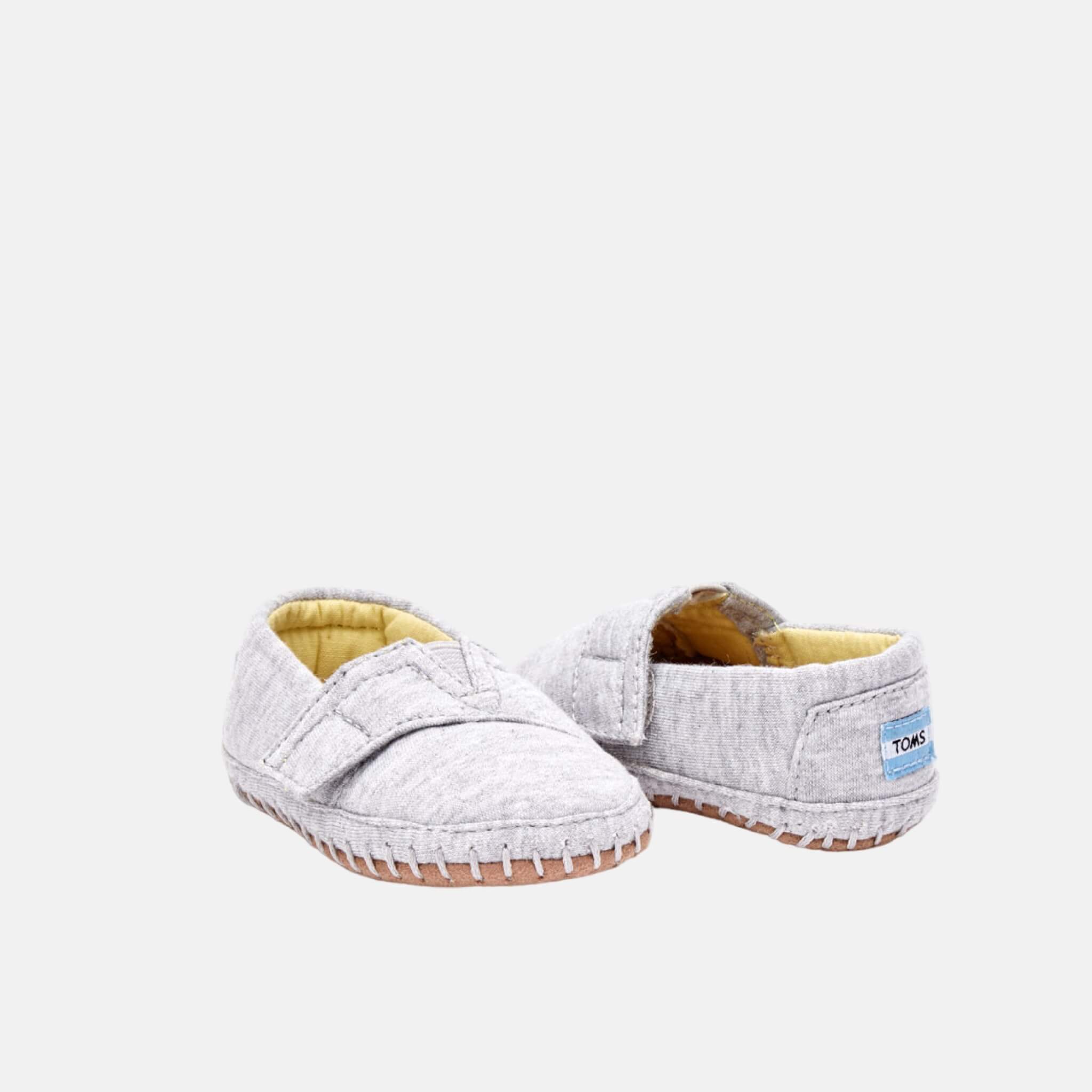 Dětské šedé TOMS Jersey Tiny Crib Alpargata