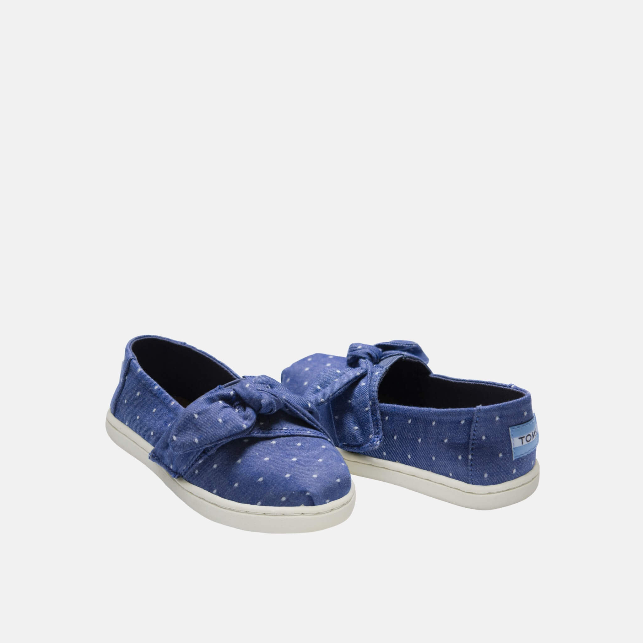 Dětské modré TOMS Bow Seasonal Classics Tiny Alpargata