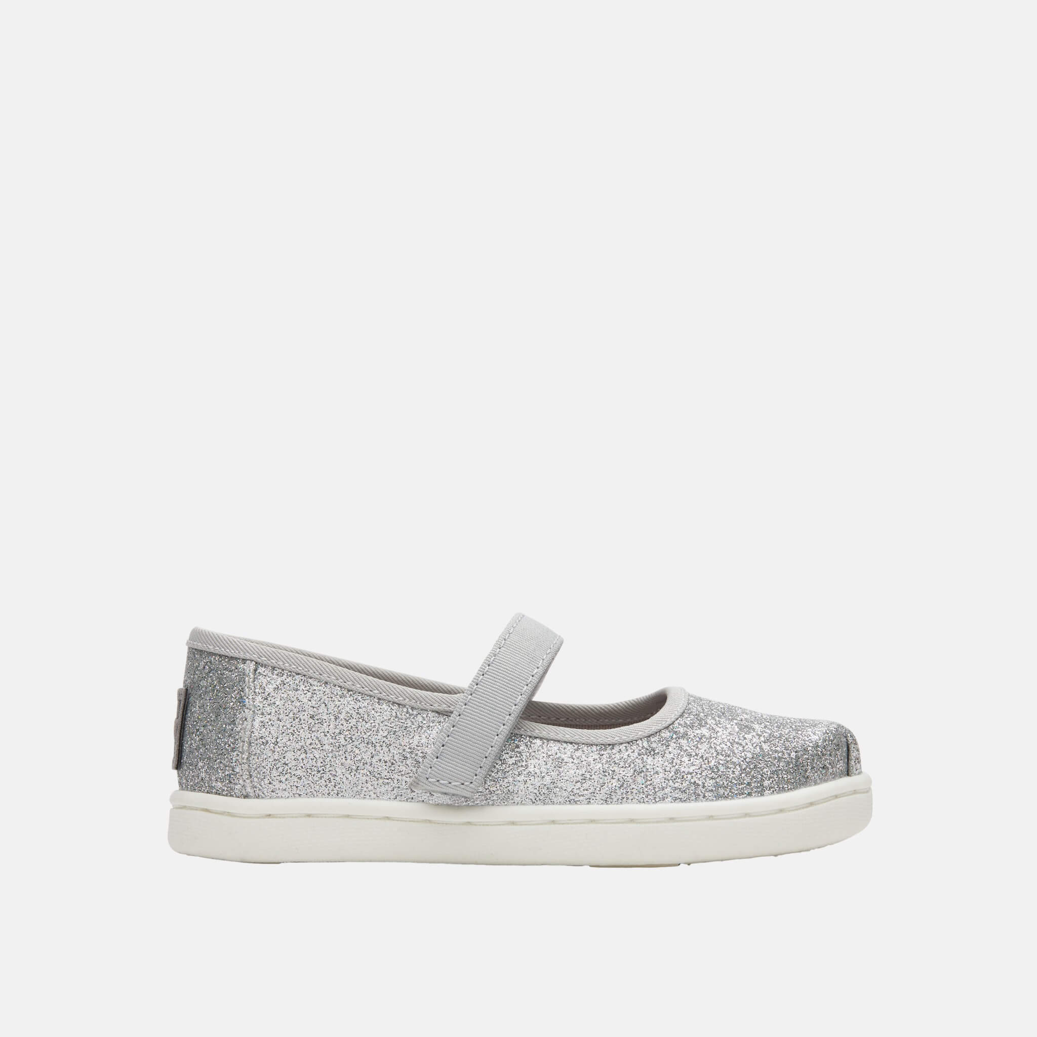 Dětské stříbrné balerínky TOMS Tiny Mary Jane