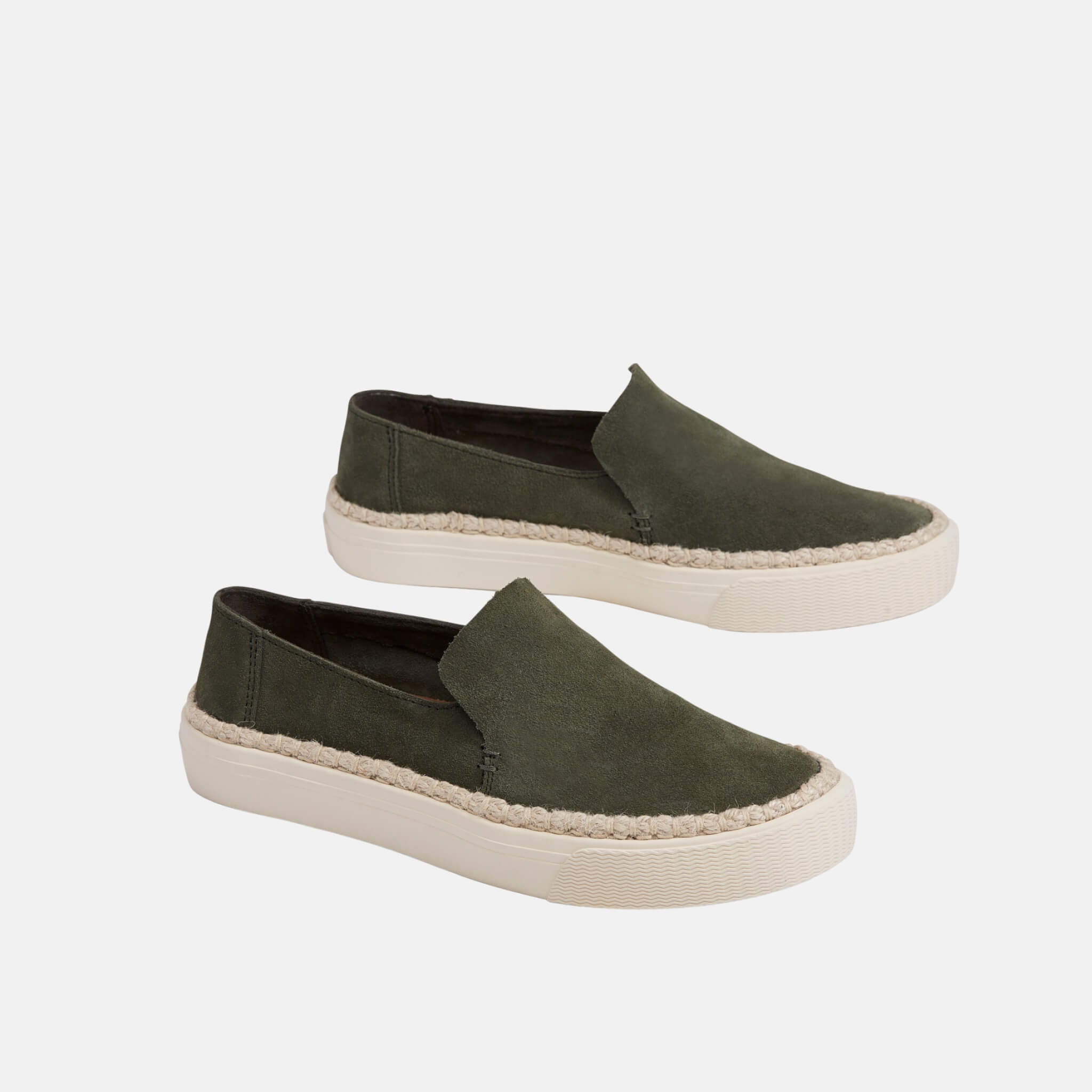 Dámské zelené slip-ony TOMS Suede Sunset