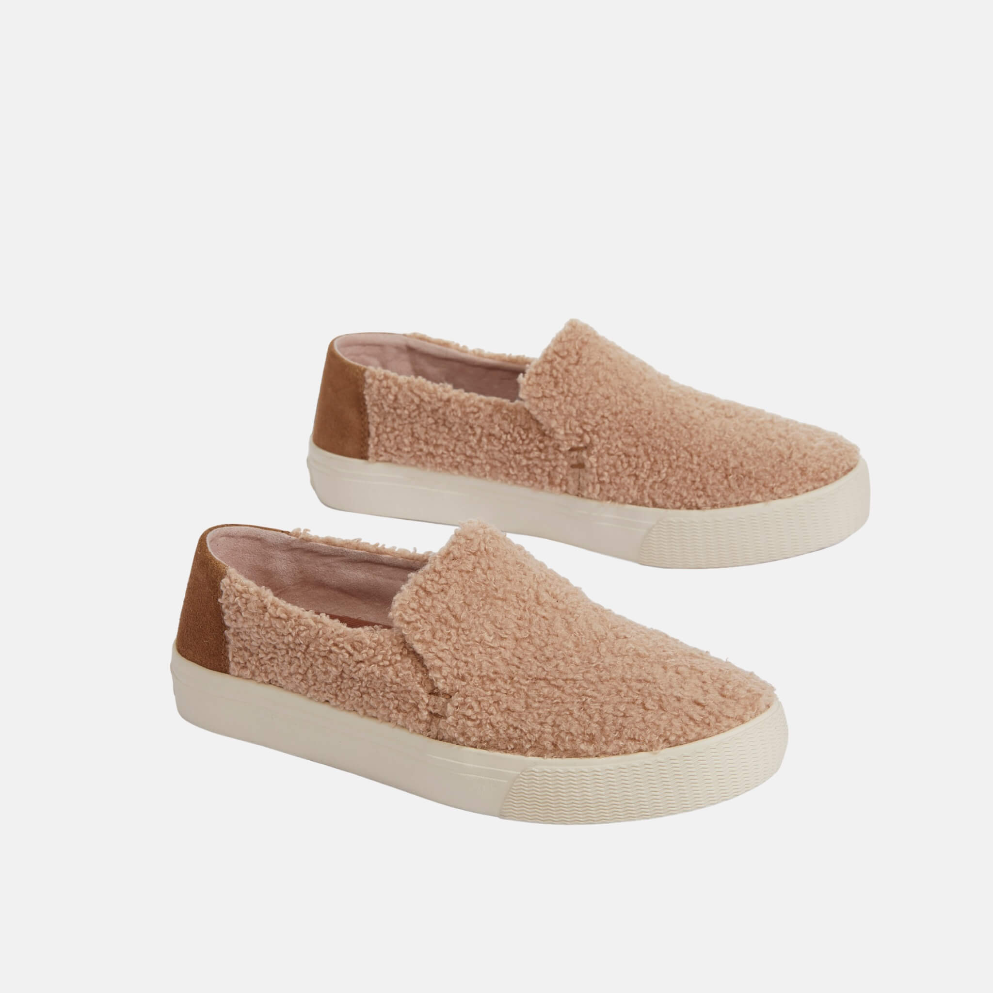 Dámske béžové semišové slipony TOMS Sunset