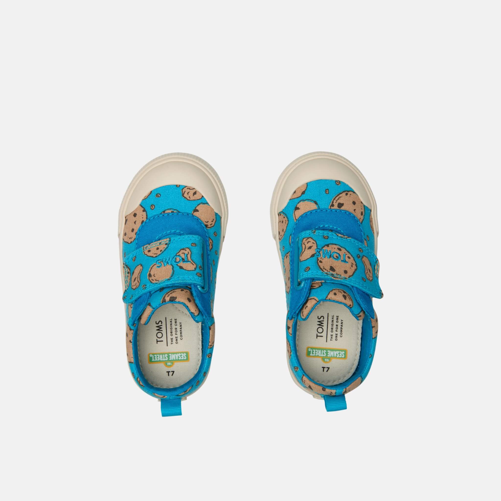 Dětské modré tenisky TOMS Sesame Street Cookie Monster Tiny Doheny Sneakers