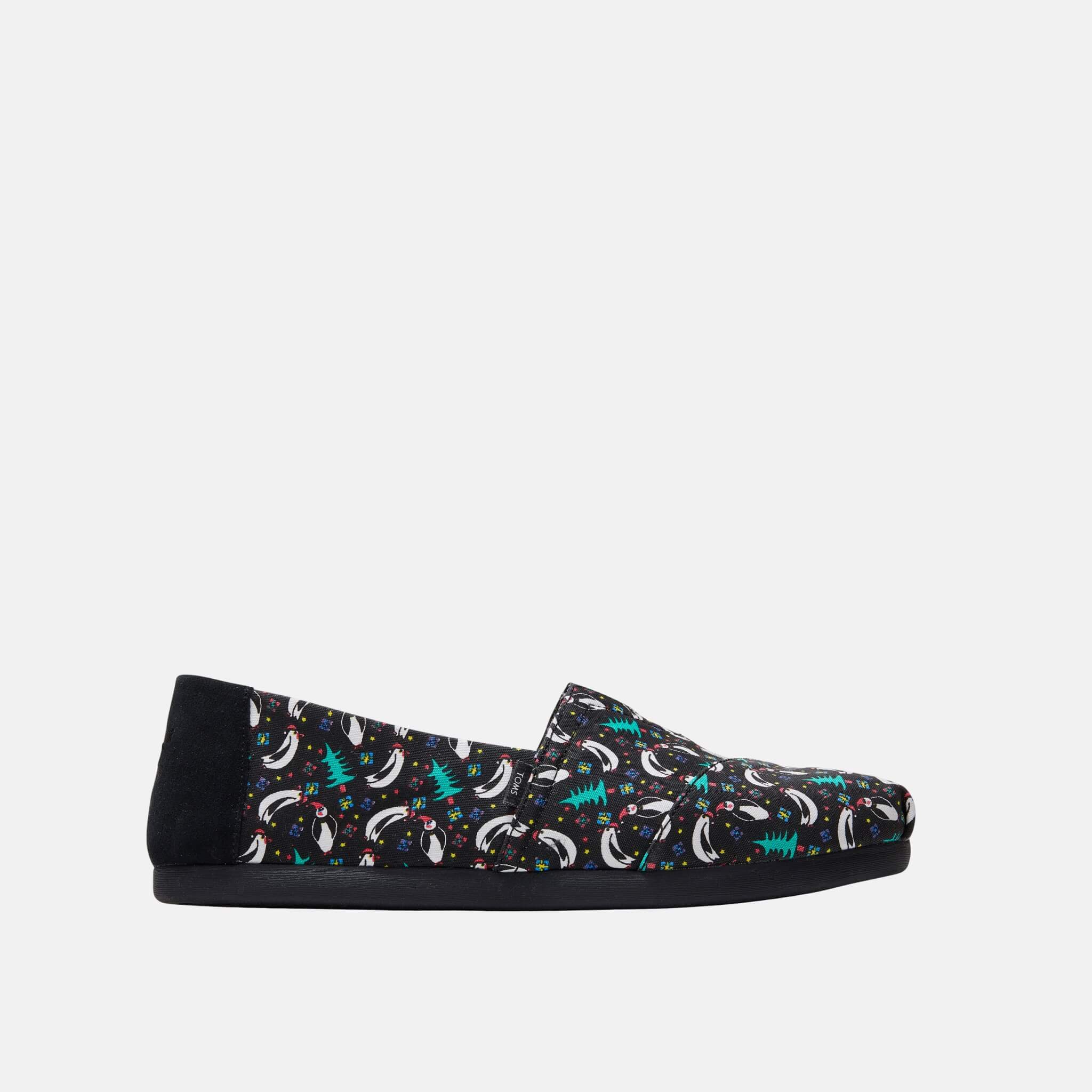 Pánské černé espadrilky s tučňáky TOMS Alpargata