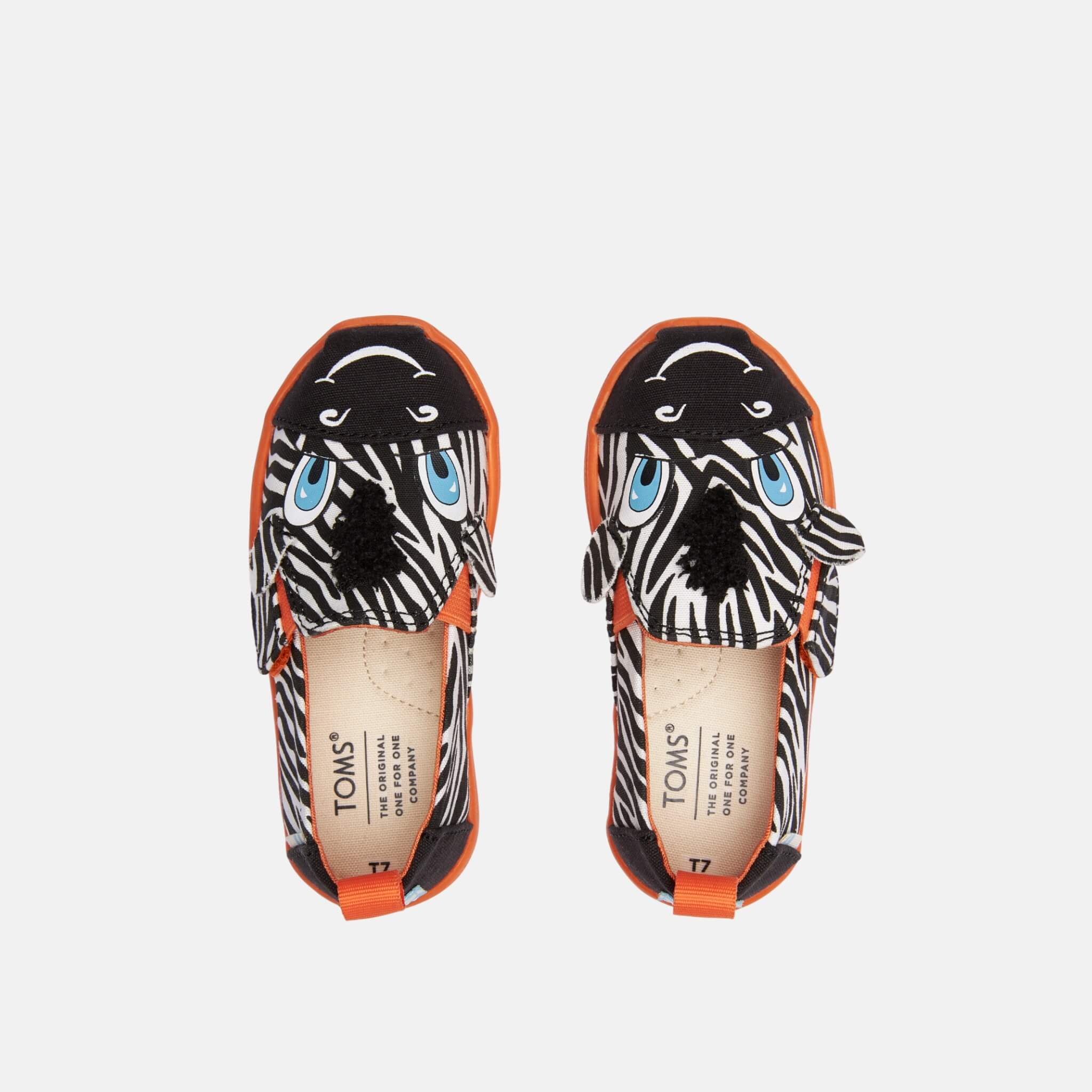 Dětské černo-bílé espadrilky TOMS Tiny Alpargata Twin Gore