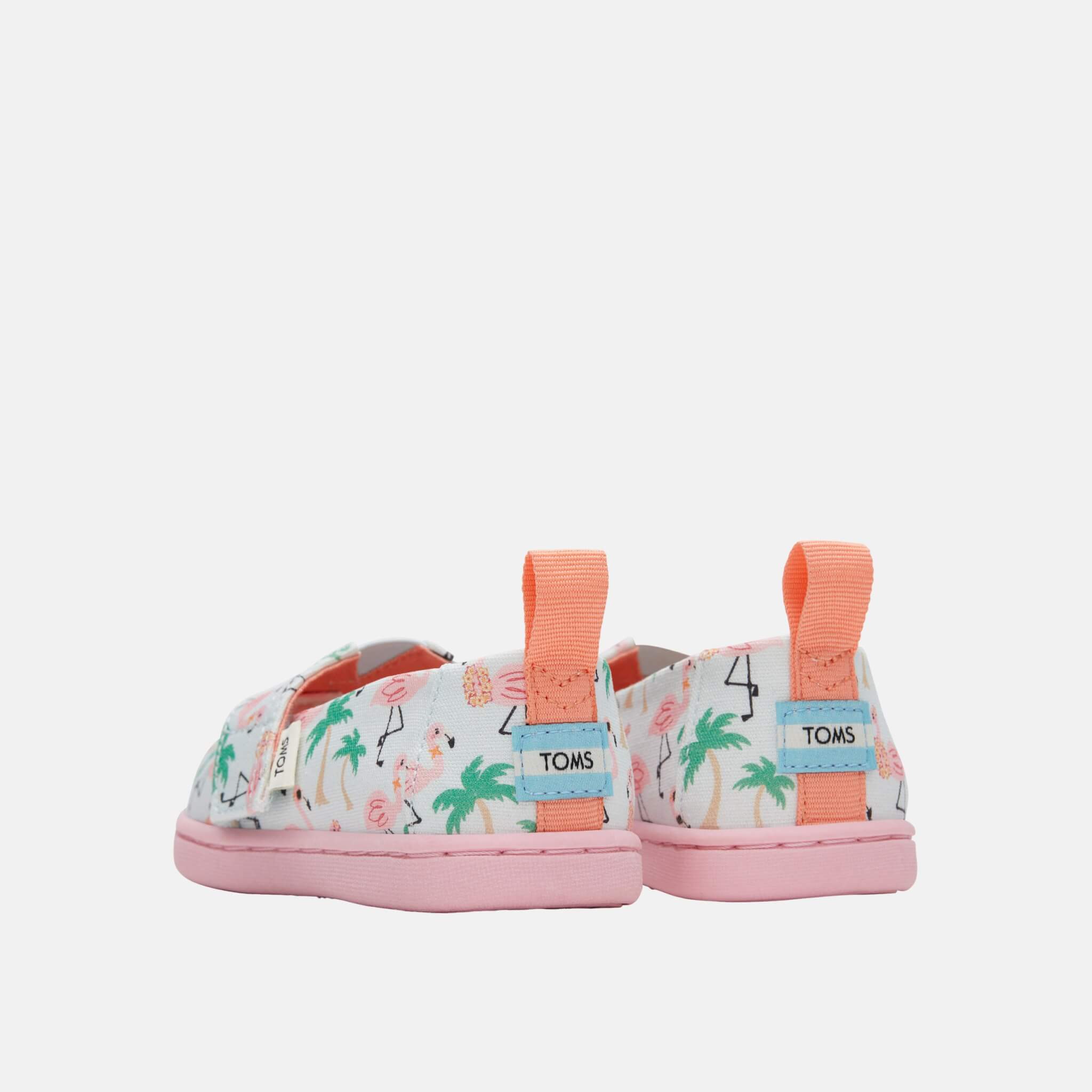 Dětské modré espadrilky s plameňáky TOMS Tiny Alpargata