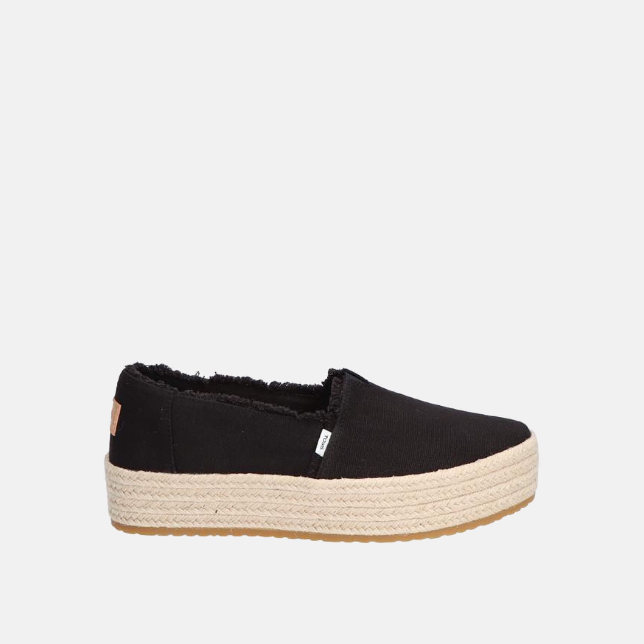 Dámské černé espadrilky na platformě TOMS Valencia