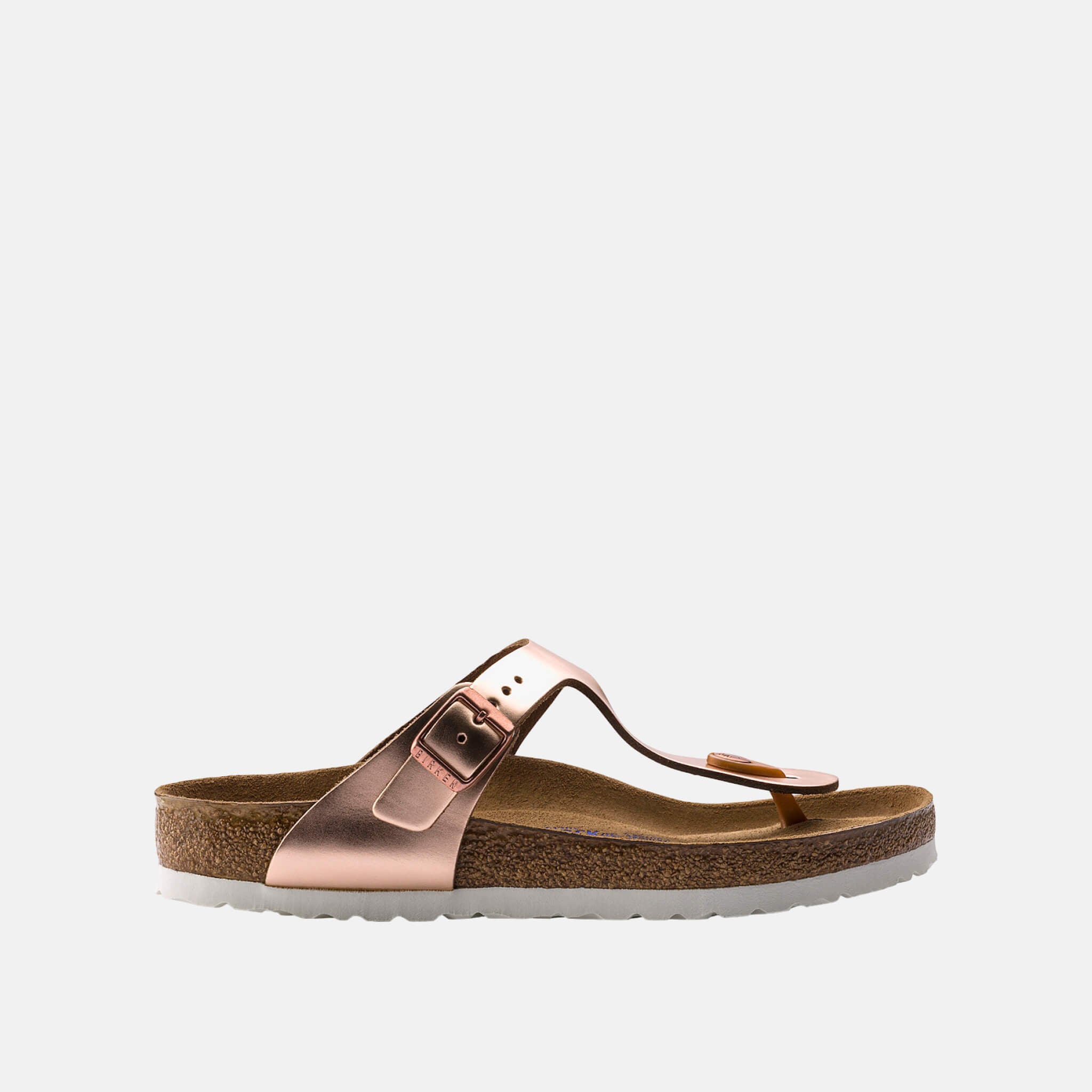 Měděné žabky Birkenstock Gizeh Metallic Leather