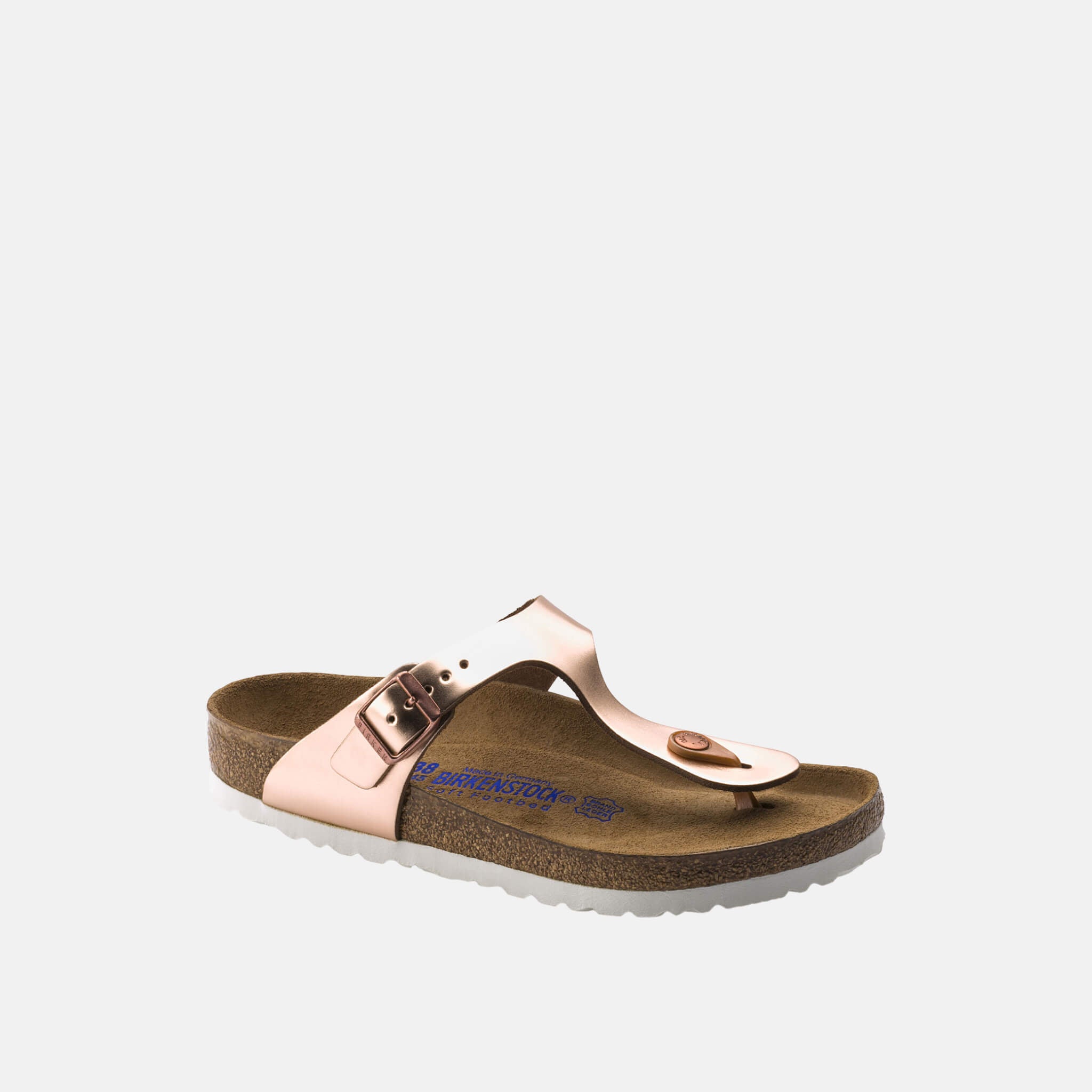 Měděné žabky Birkenstock Gizeh Metallic Leather