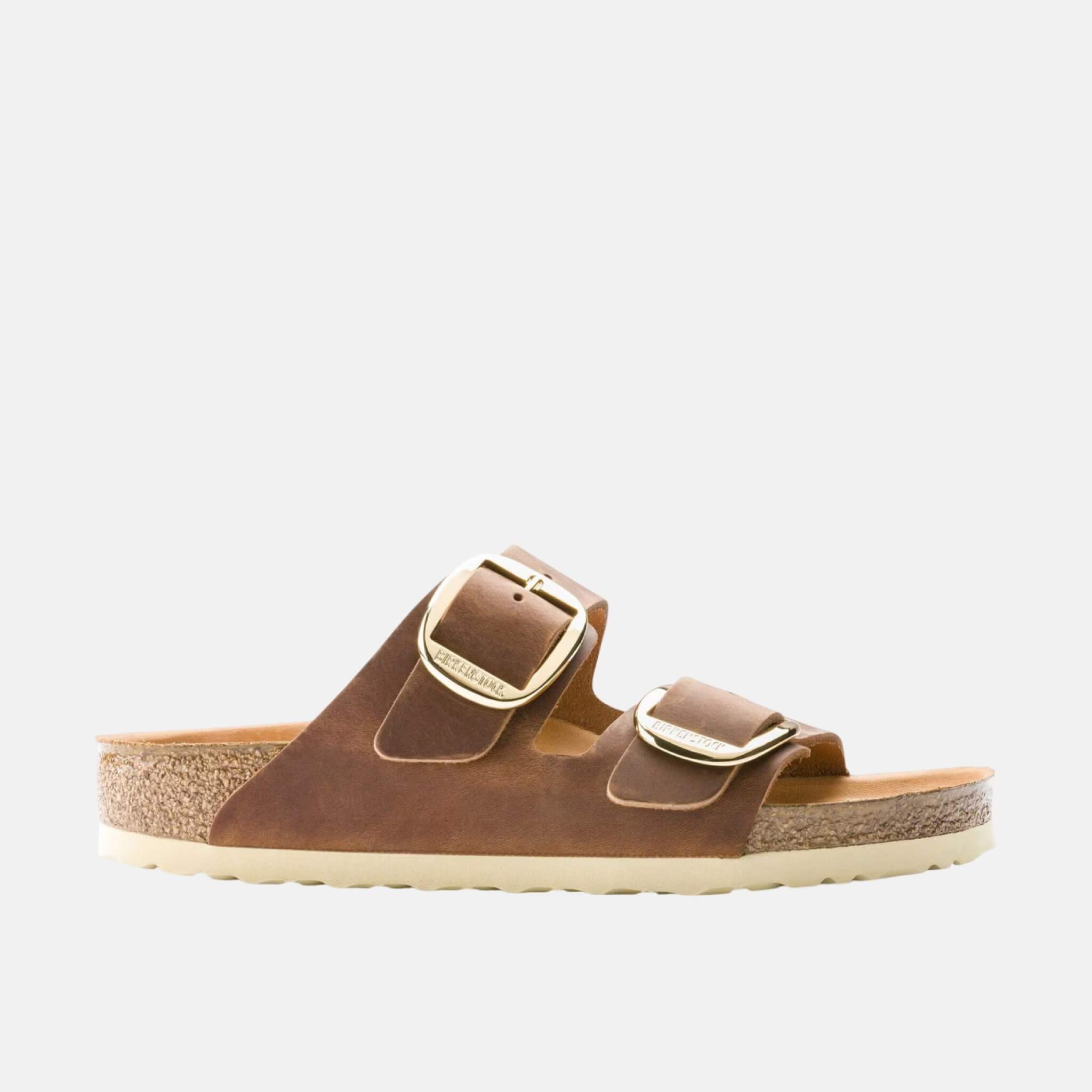 Hnědé Regular Pantofle Birkenstock Arizona Big Buckle Oiled Leather