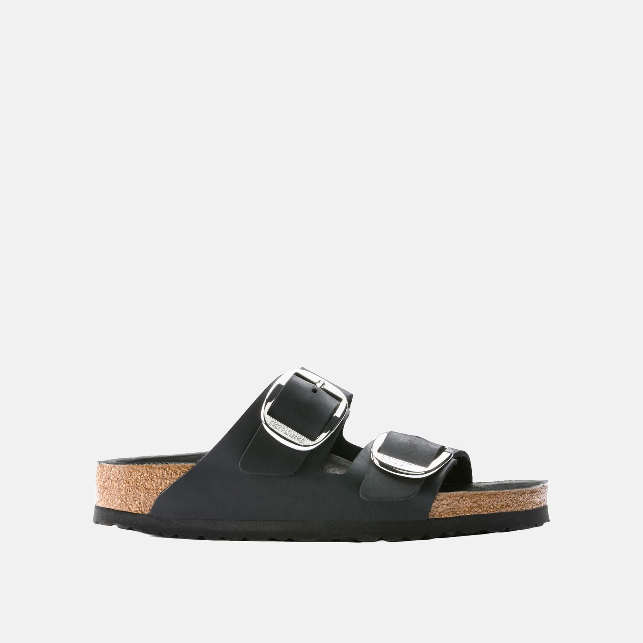 Černé pantofle Birkenstock Arizona Big Buckle Oiled Leather