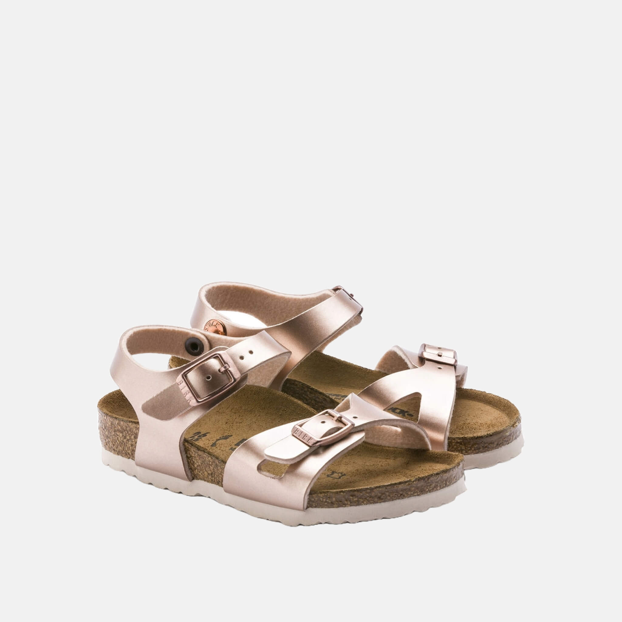 Dětské růžové sandály Birkenstock Rio Birko-Flor Electric Metallic