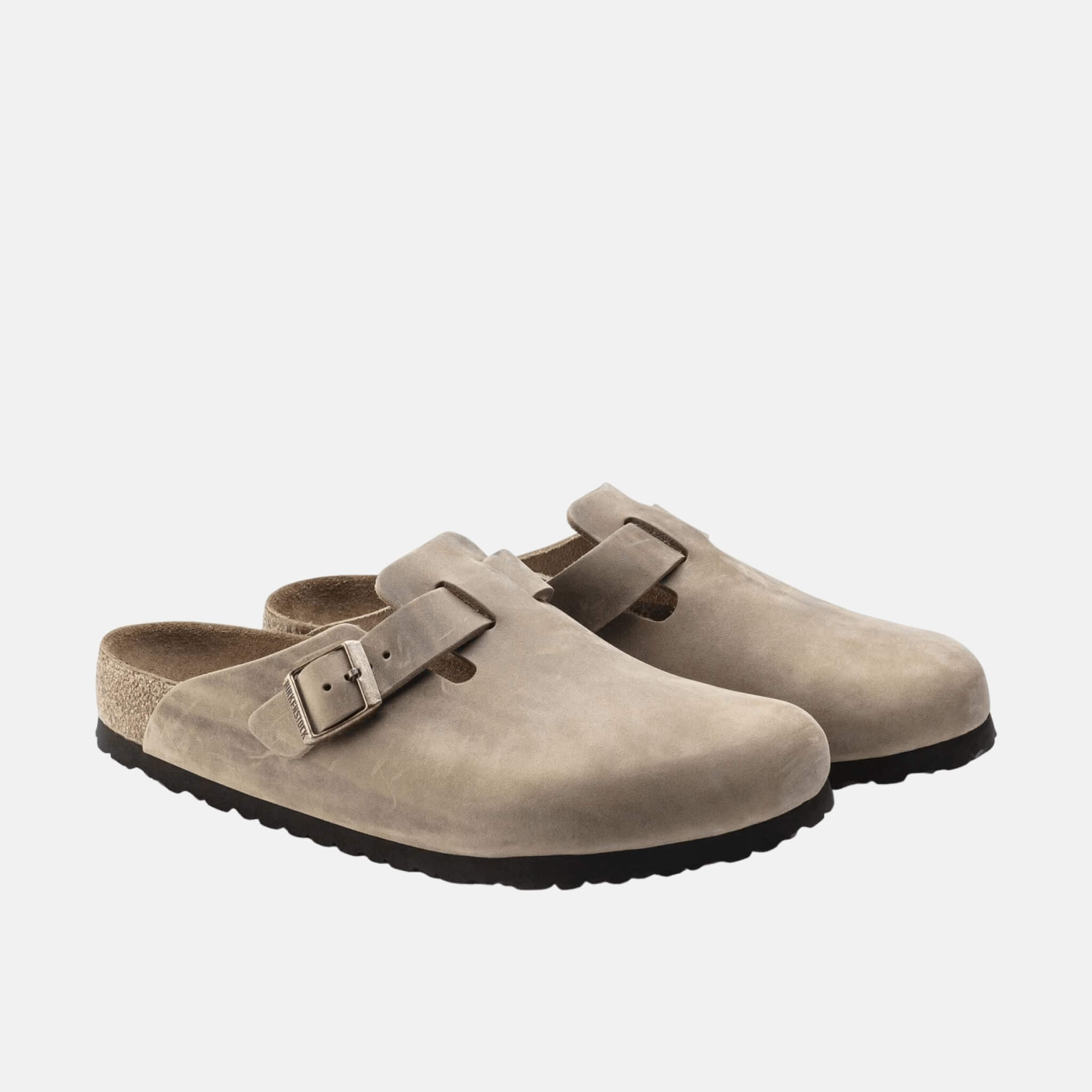 Hnědé Regular Pantofle Boston Soft Footbed Natural Leather Oiled