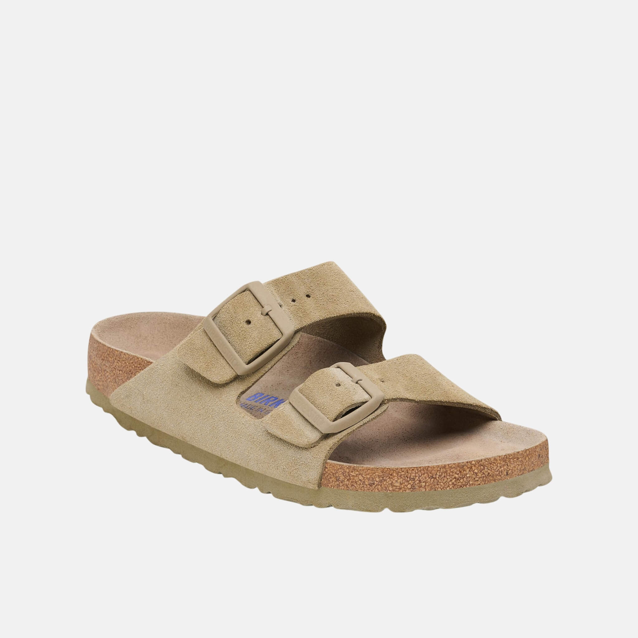 Šedé Regular Pantofle Arizona Soft Footbed Suede Leather