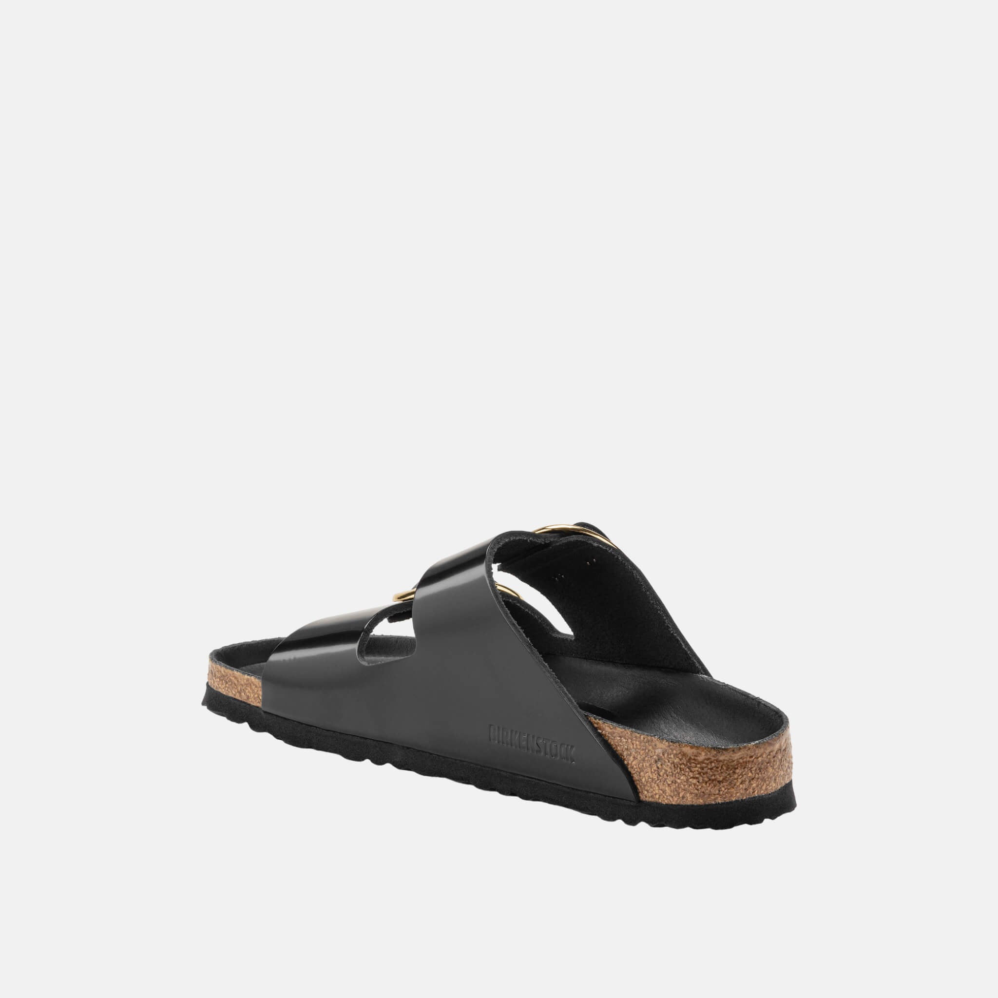 Černé Regular Pantofle Birkenstock Arizona Big Buckle High Shine Leather