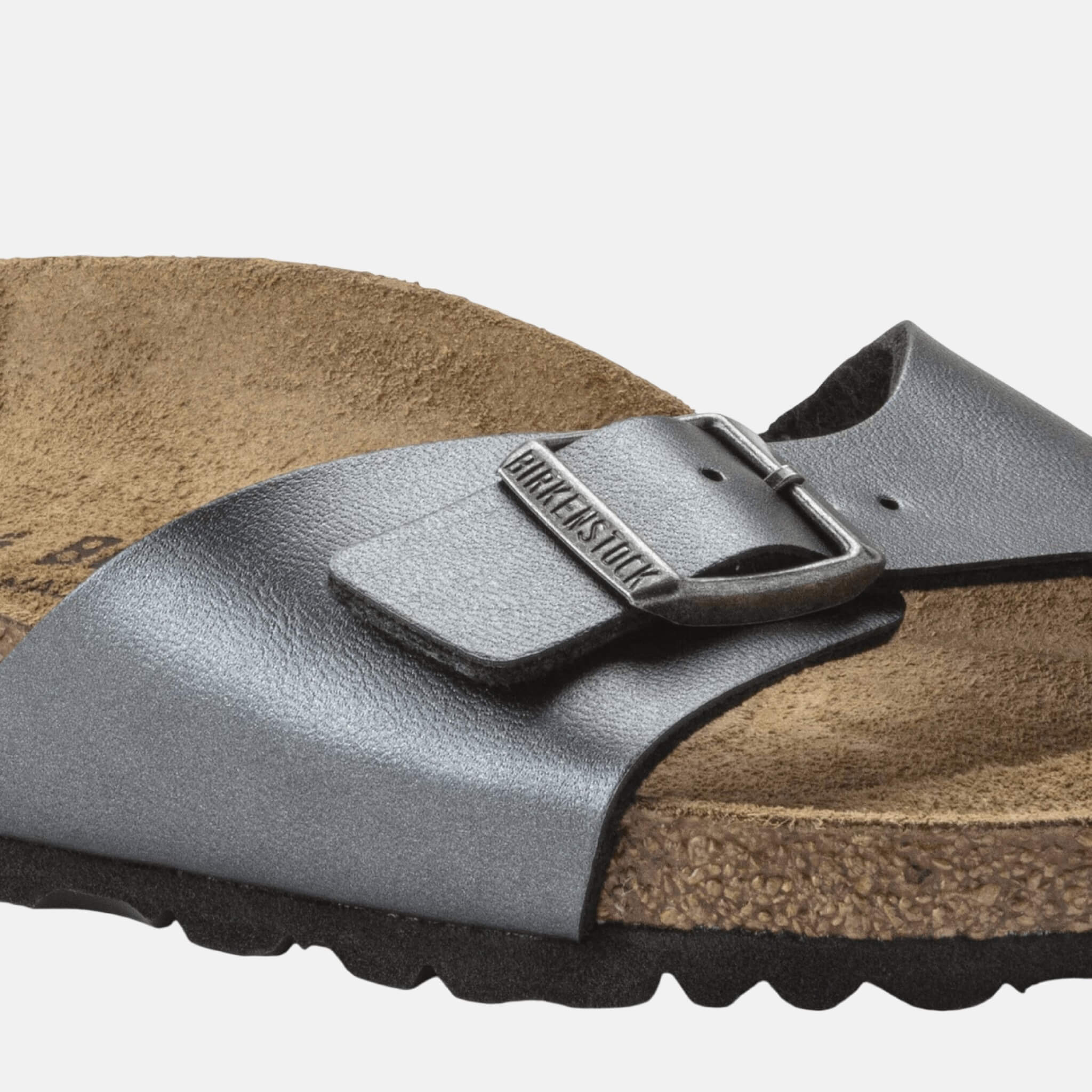 Stříbrné pantofle Birkenstock Madrid Birko-Flor Metallic